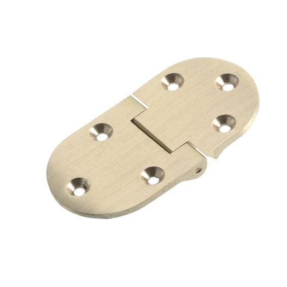 Butler Tray Hinges - Solid Satin Brass - Multiple Sizes - Square & Round Ends Available - Sold Individually