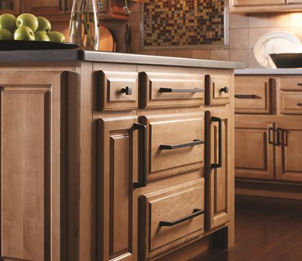Cabinet Knobs - Blackrock Series - Square - 1-3/16" Inch - Black Bronze Finish - Sold Individually