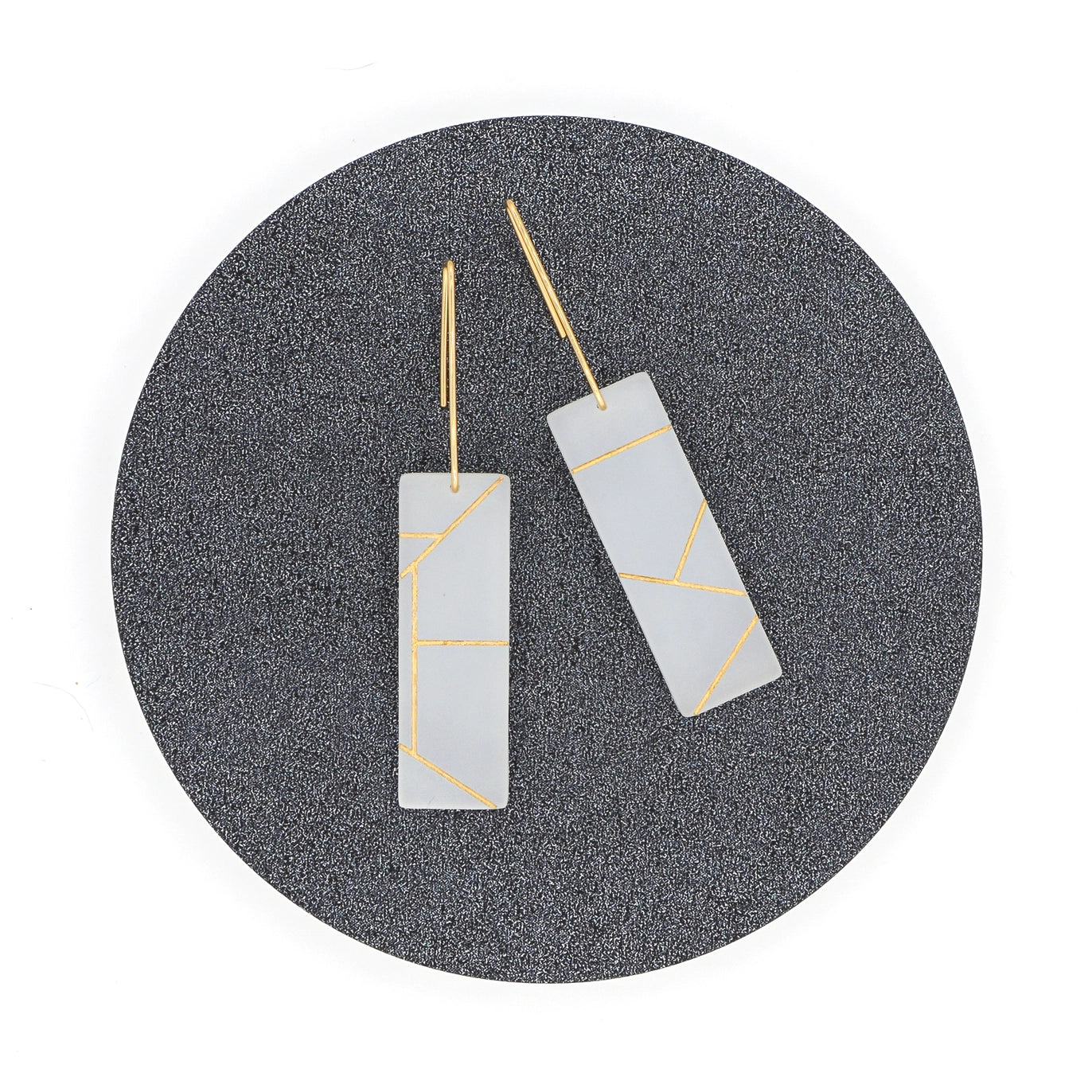 Freja Geometric Rectangle Earrings · Midcentury Modern Style - Frost - Mid Century Modern Gal