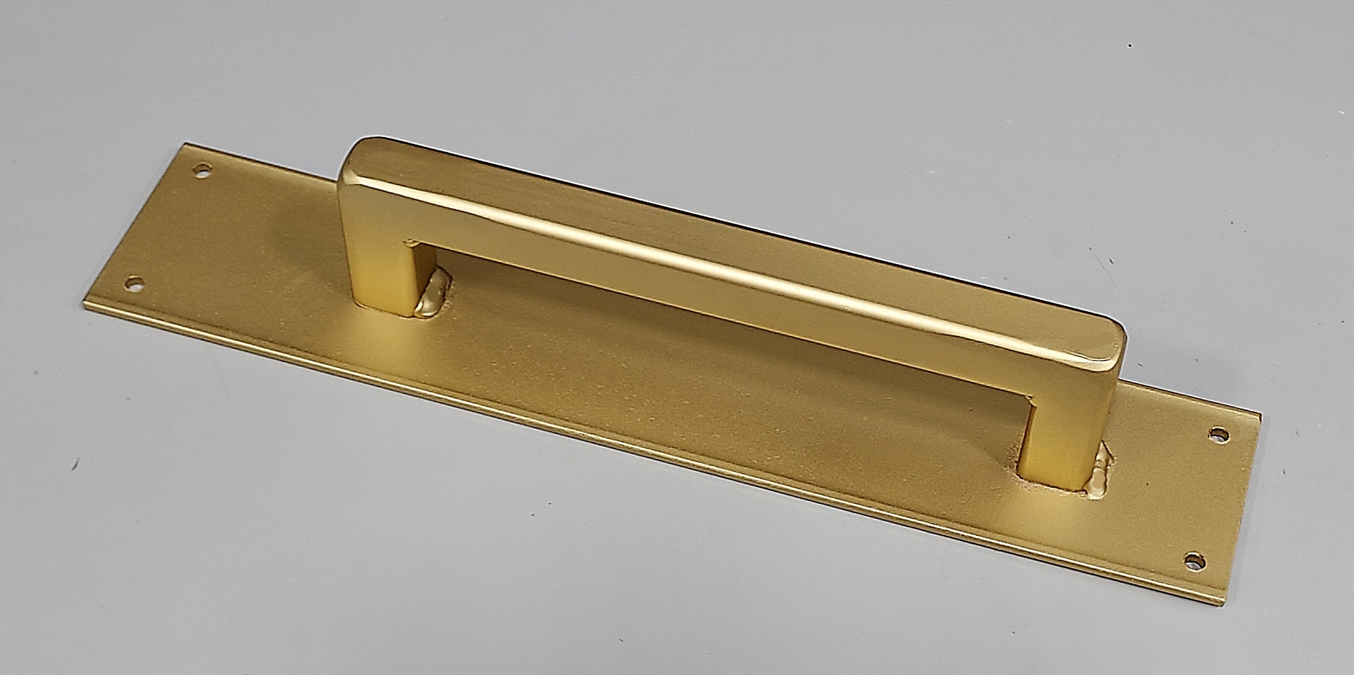 Gold Barn Door Handle Pull - Medium Plain Rectangular Handle