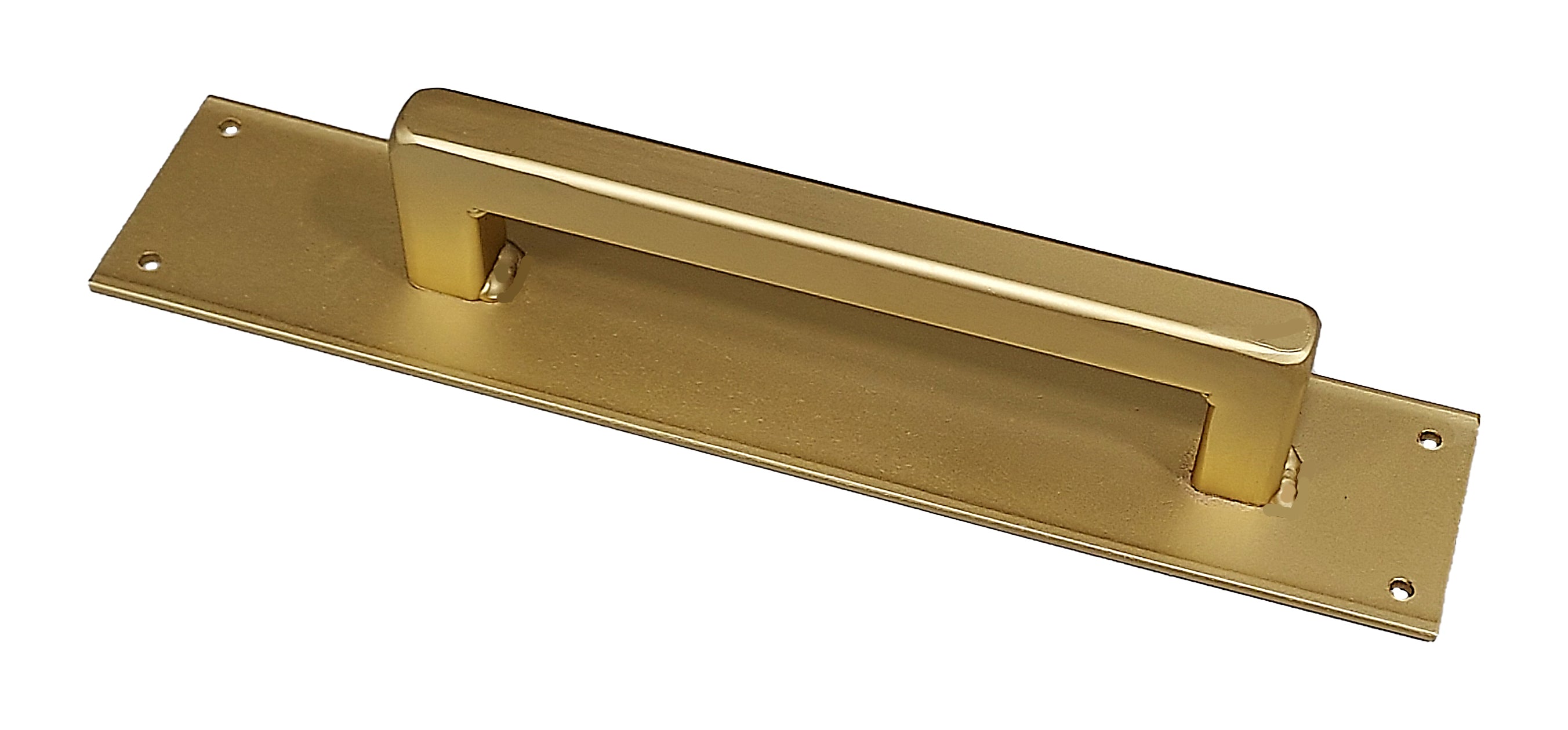 Gold Barn Door Handle Pull - Medium Plain Rectangular Handle