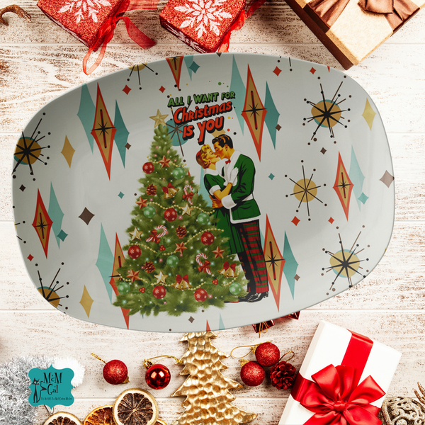 Mid Century Modern Christmas Holiday Vintage 50s Kitschy, Mid Mod Couple