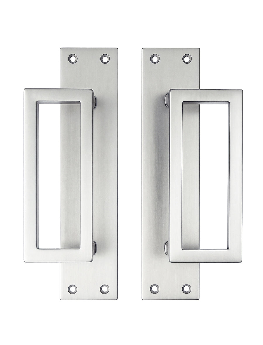 Modern Contemporary Raised Rectangular Door Pulls for Interior or Exterior Doors - sold as pair