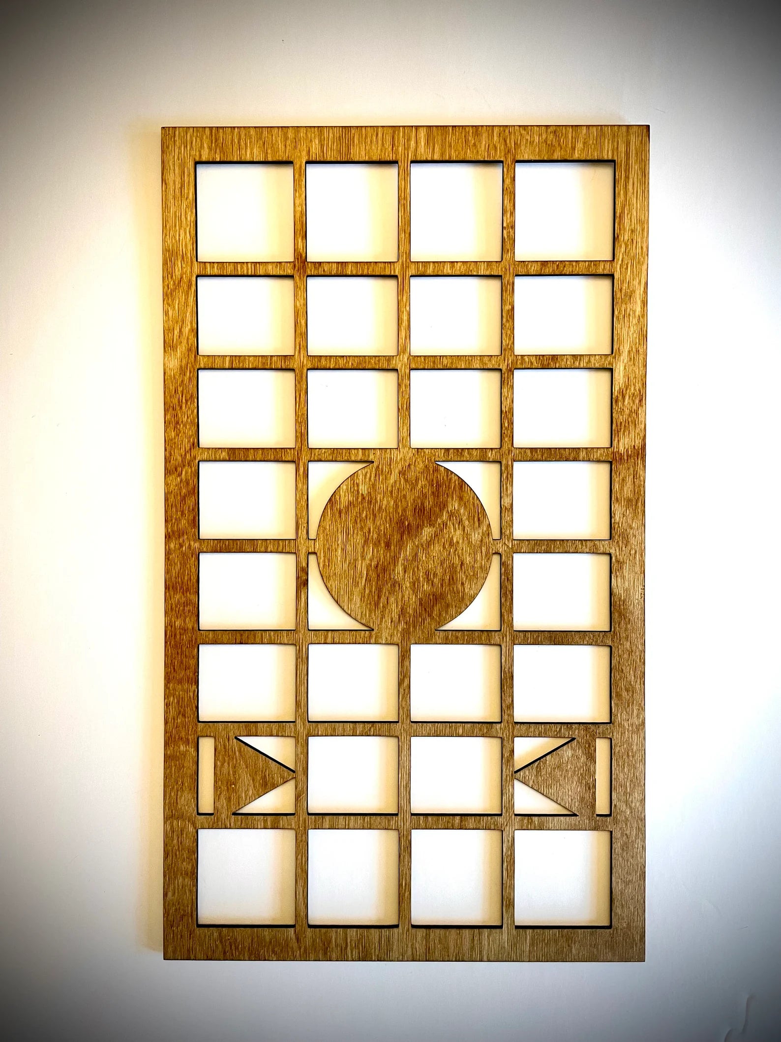 Shapeism Boho Modern Geometry 3-Panel Wood Wall Art
