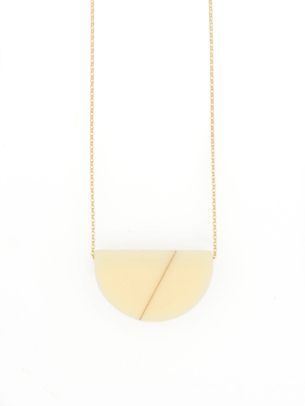 Sofie Necklace · Minimalist Semicircle · Modern · MCM - Cream - Mid Century Modern Gal