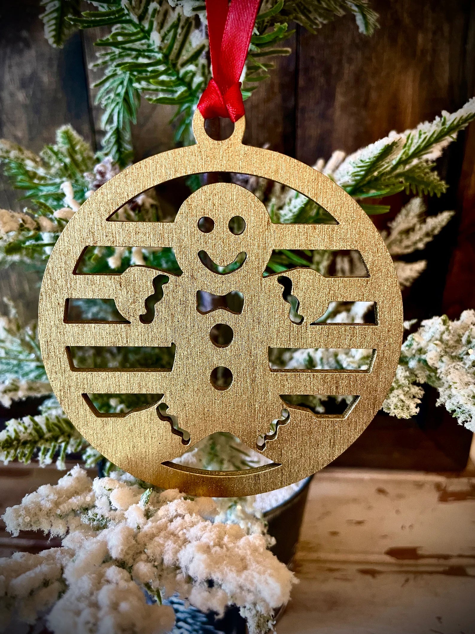 Symbols of Christmas - Art Deco Gingerbread Man Ornament -