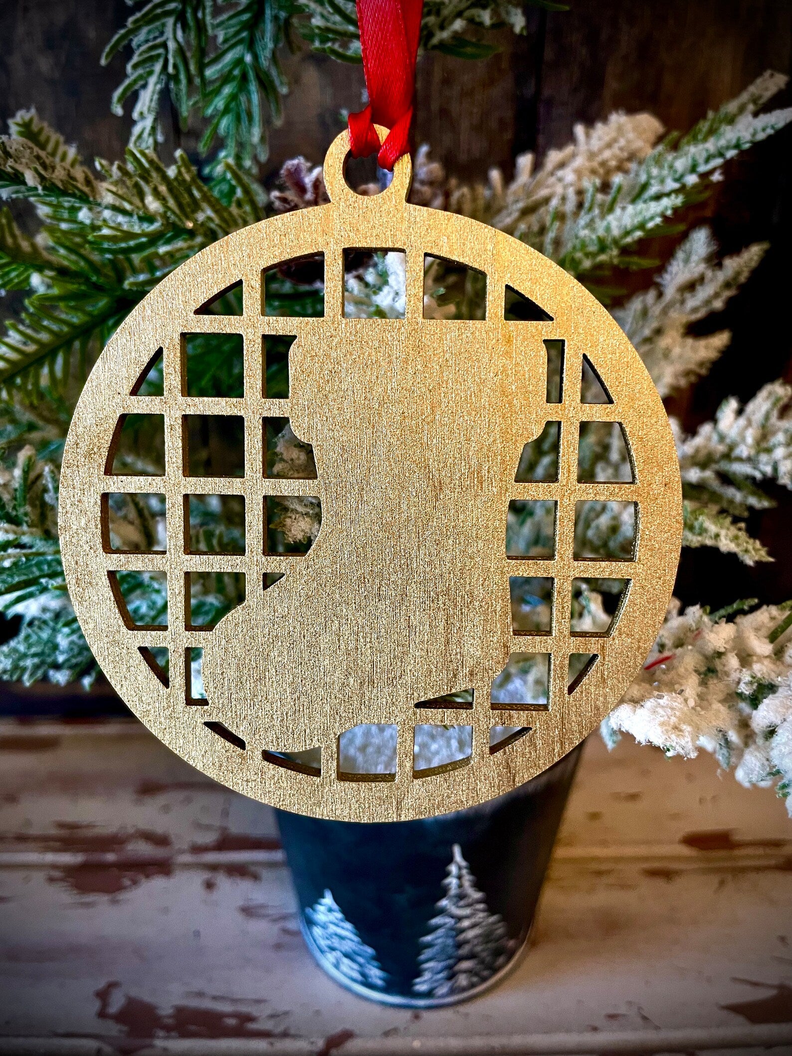 Symbols of Christmas - Art Deco Stocking Ornament -
