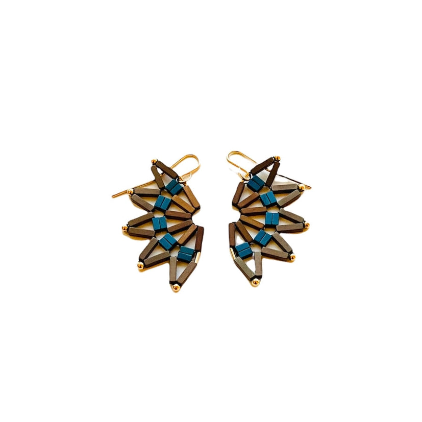 Wings Earrings - Espresso - Mid Century Modern Gal