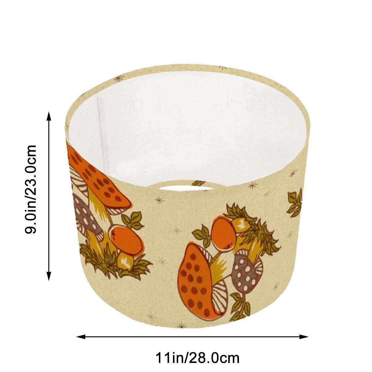 Groovy Merry Mushroom 70s Lampshade ONLY - Mid Century Modern Gal