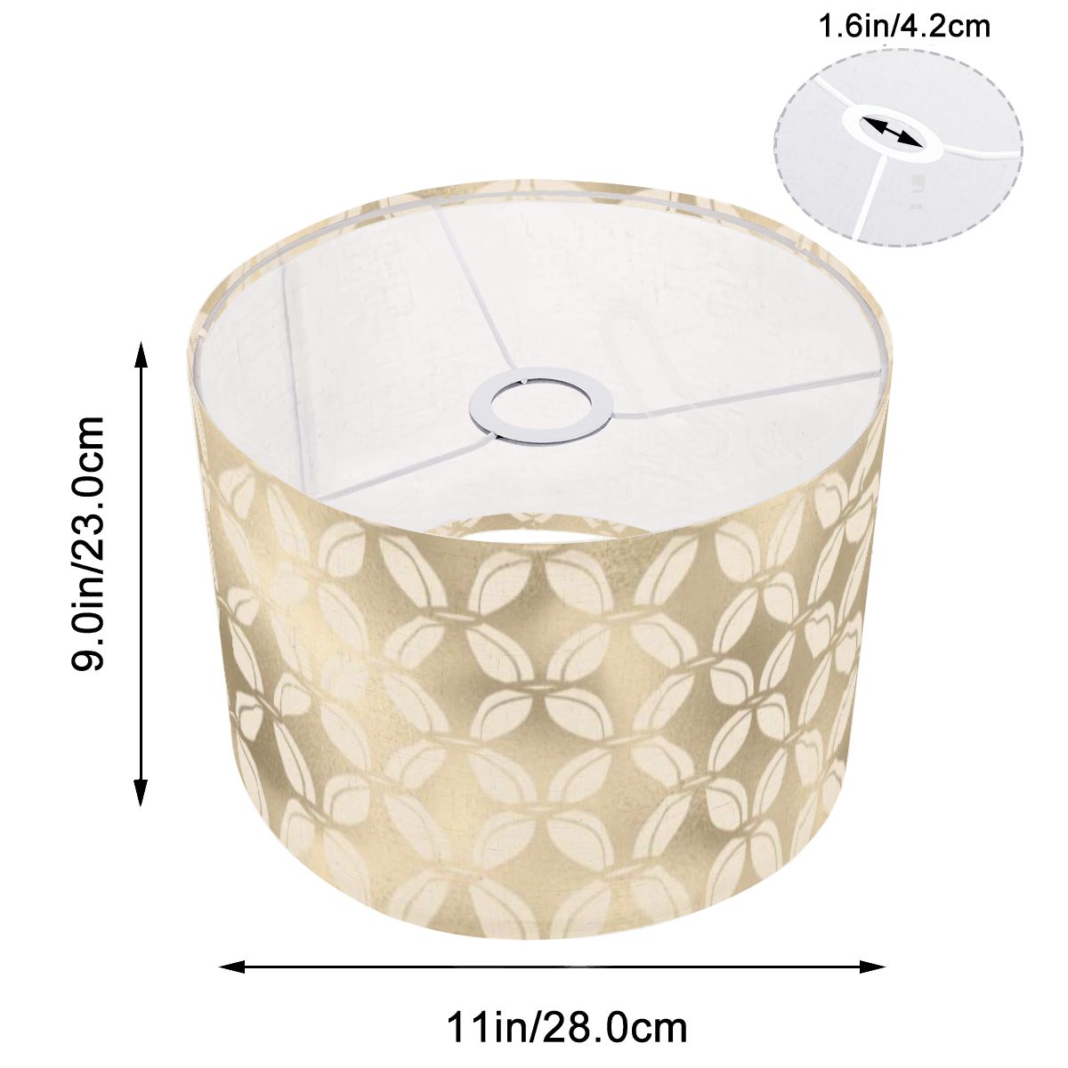 Art Deco Diamond Designed Elegant Modern Lamp SHADE ONLY - For Arc Floor Lamps Only - Mid Century Modern Gal