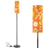 Flower Power Orange Retro 70s Slim Groovy Floor Lamp Modern - Mid Century Modern Gal