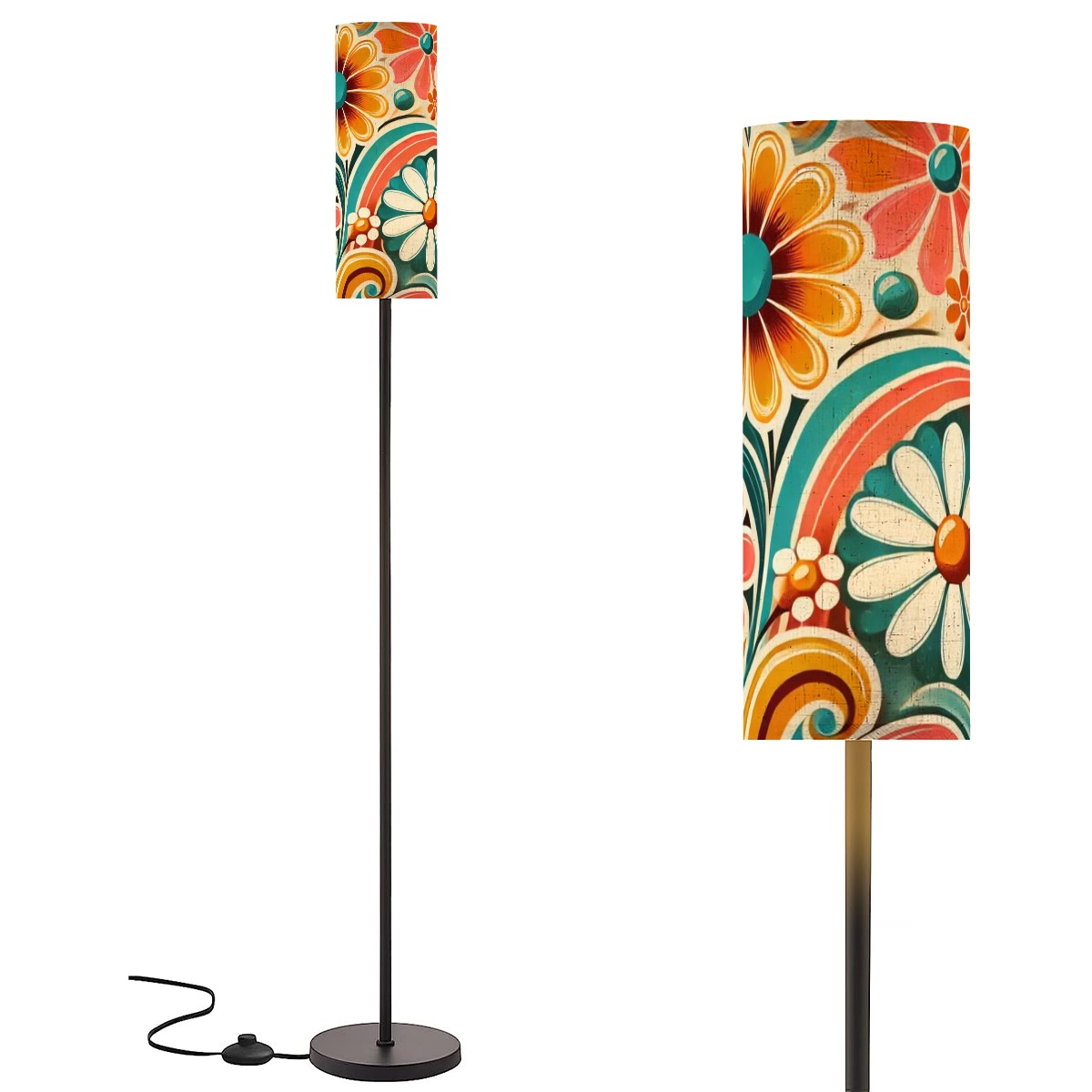 Flower Power Pretty Floral Groovy Mod Slim - Mid Century Modern Gal