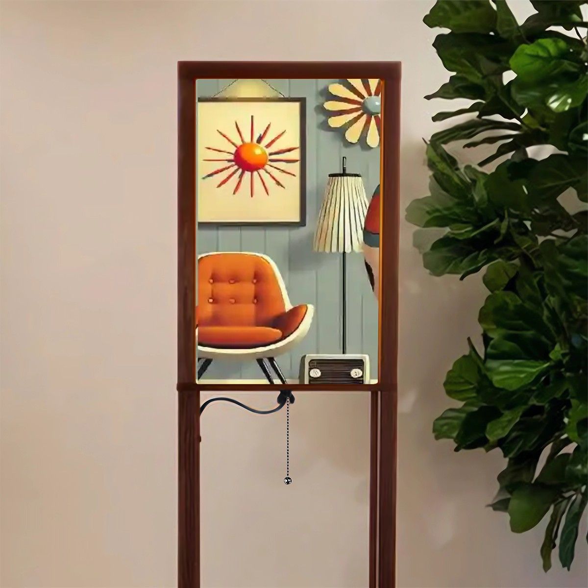 Mod 60s Floor Lamp, Mid Mod Kitsch Floor Lamp with Shelves (Made in USA) - Mid Century Modern Gal