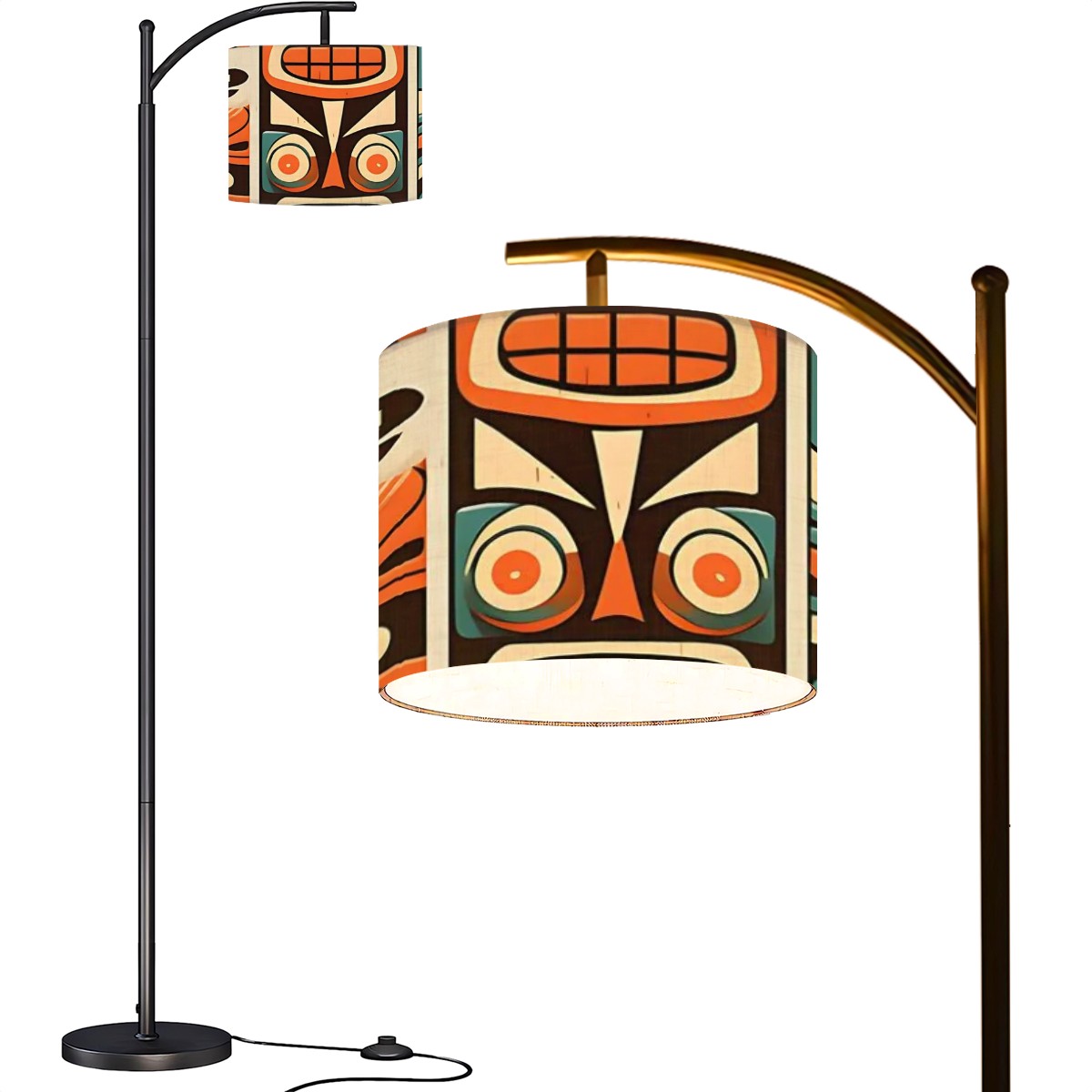 Modern Tiki Design Mid Century Modern Arc Floor Lamp - Mid Century Modern Gal