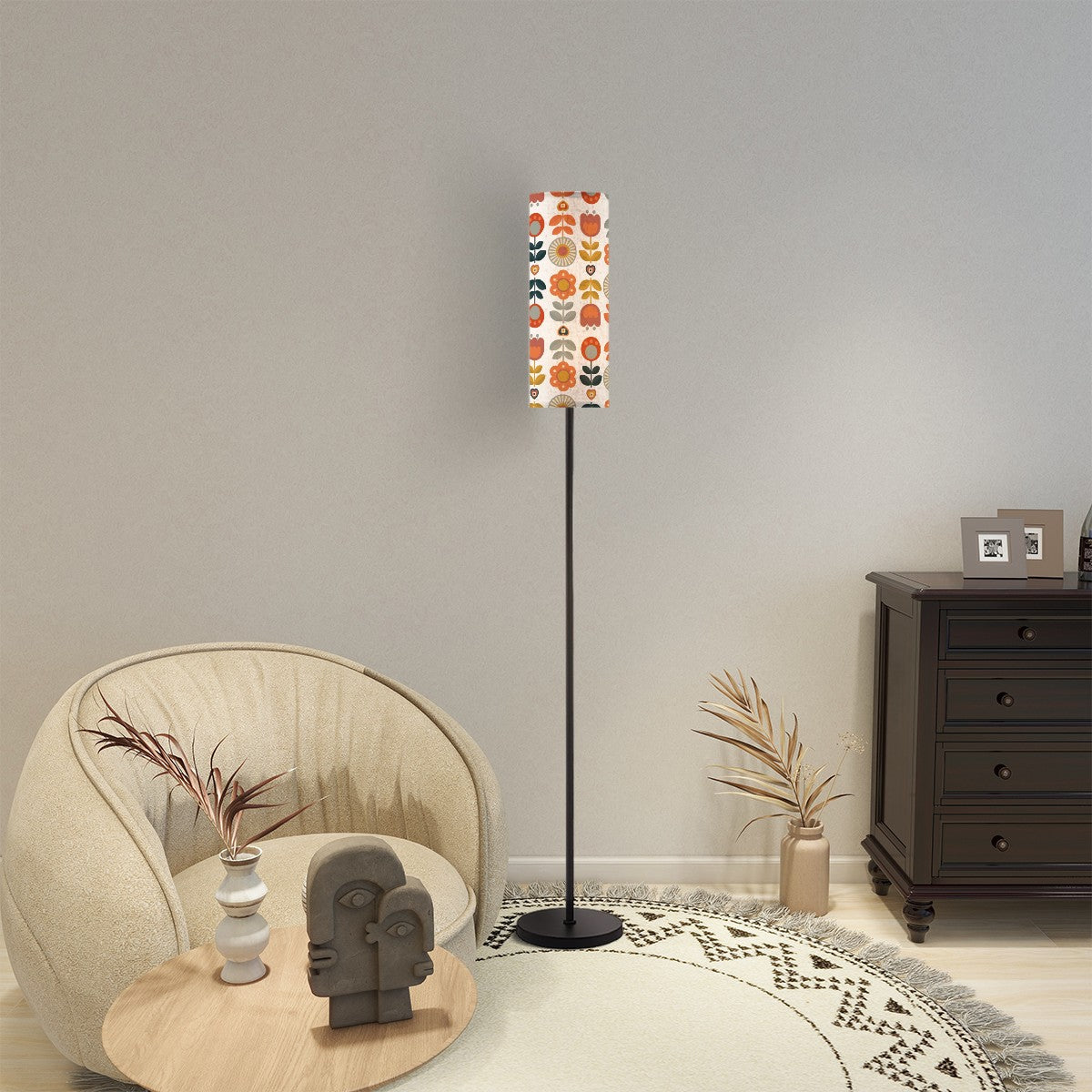 Scandinavian Flower Retro Mod Colorful MCM Floor Lamp - Mid Century Modern Gal
