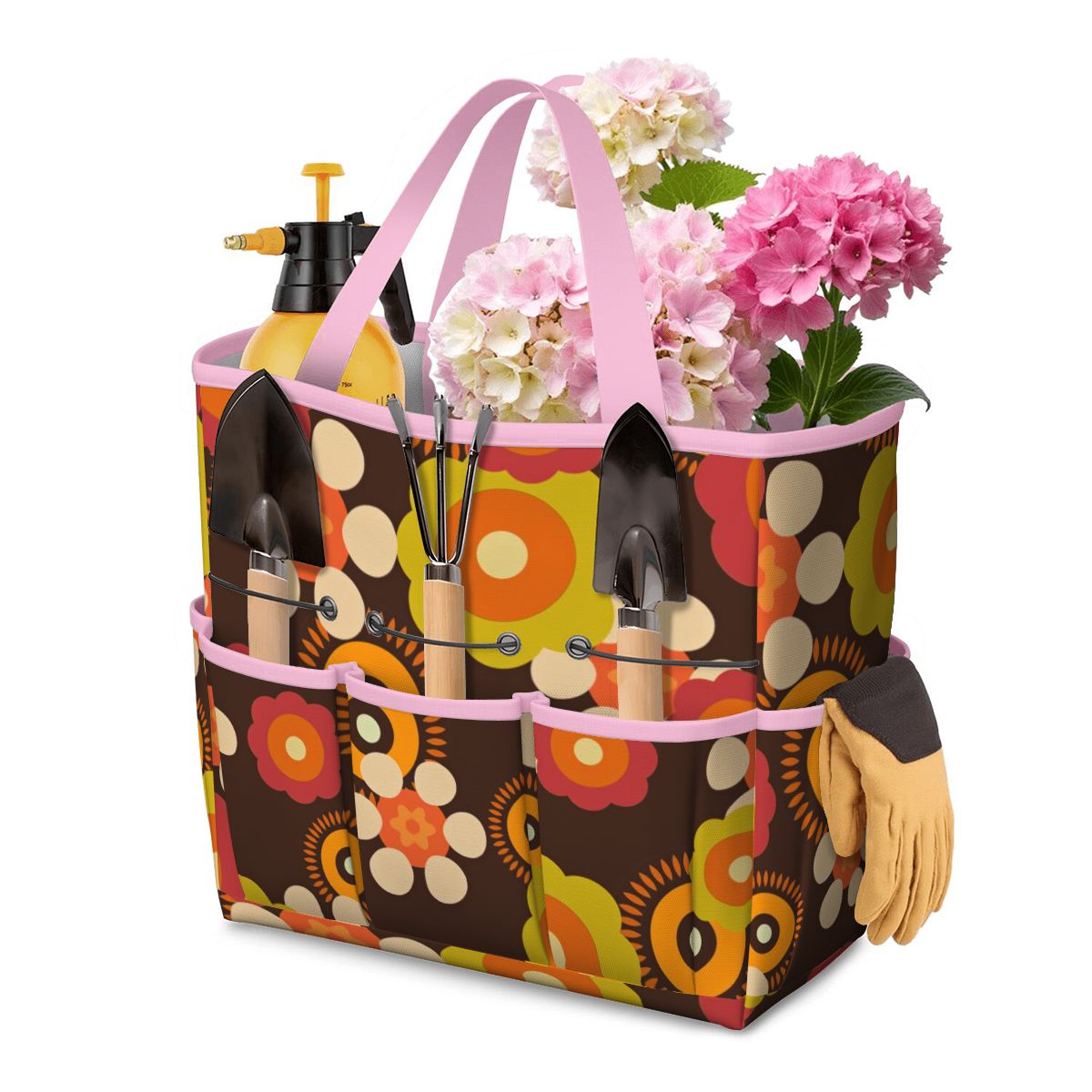 Retro Flower Power 70s Garden Tool Bag - Mid Century Modern Gal