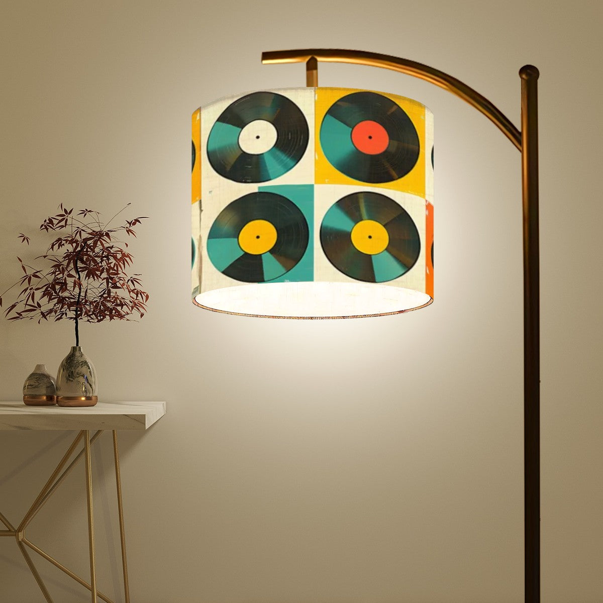 Groovy Retro Records Mid Century Modern Arc Floor Lamp - Mid Century Modern Gal