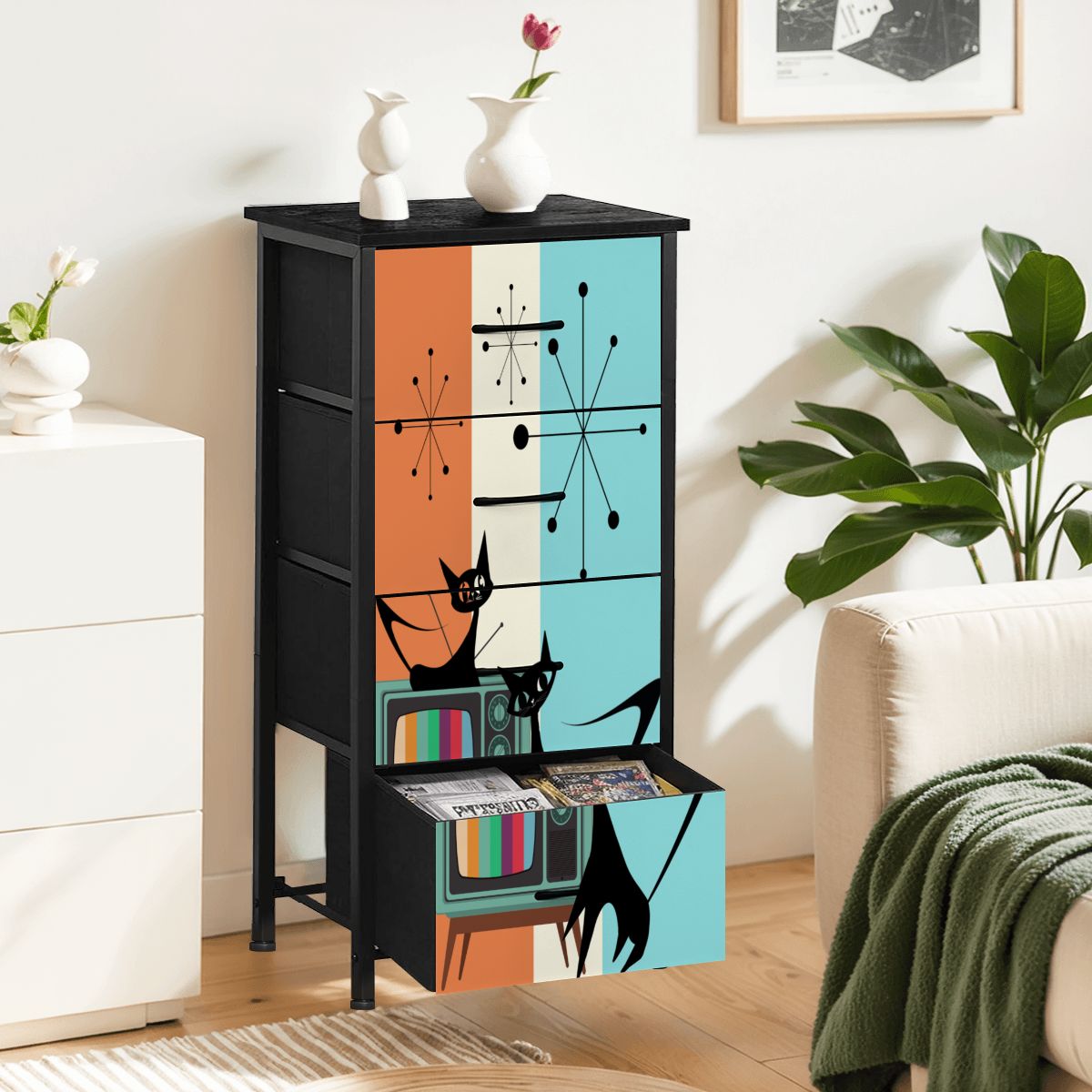 4-Drawer Dresser - Mid Century Modern Gal