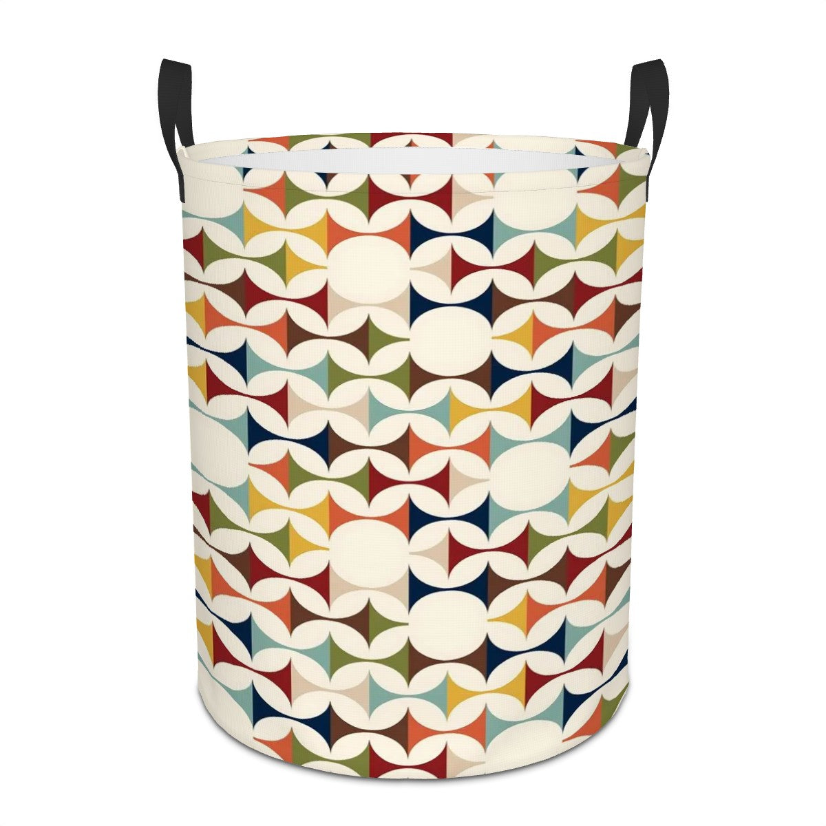 Modern Scandinavian Geometric Designed Mid Mod Laundry Basket - Mid Century Modern Gal