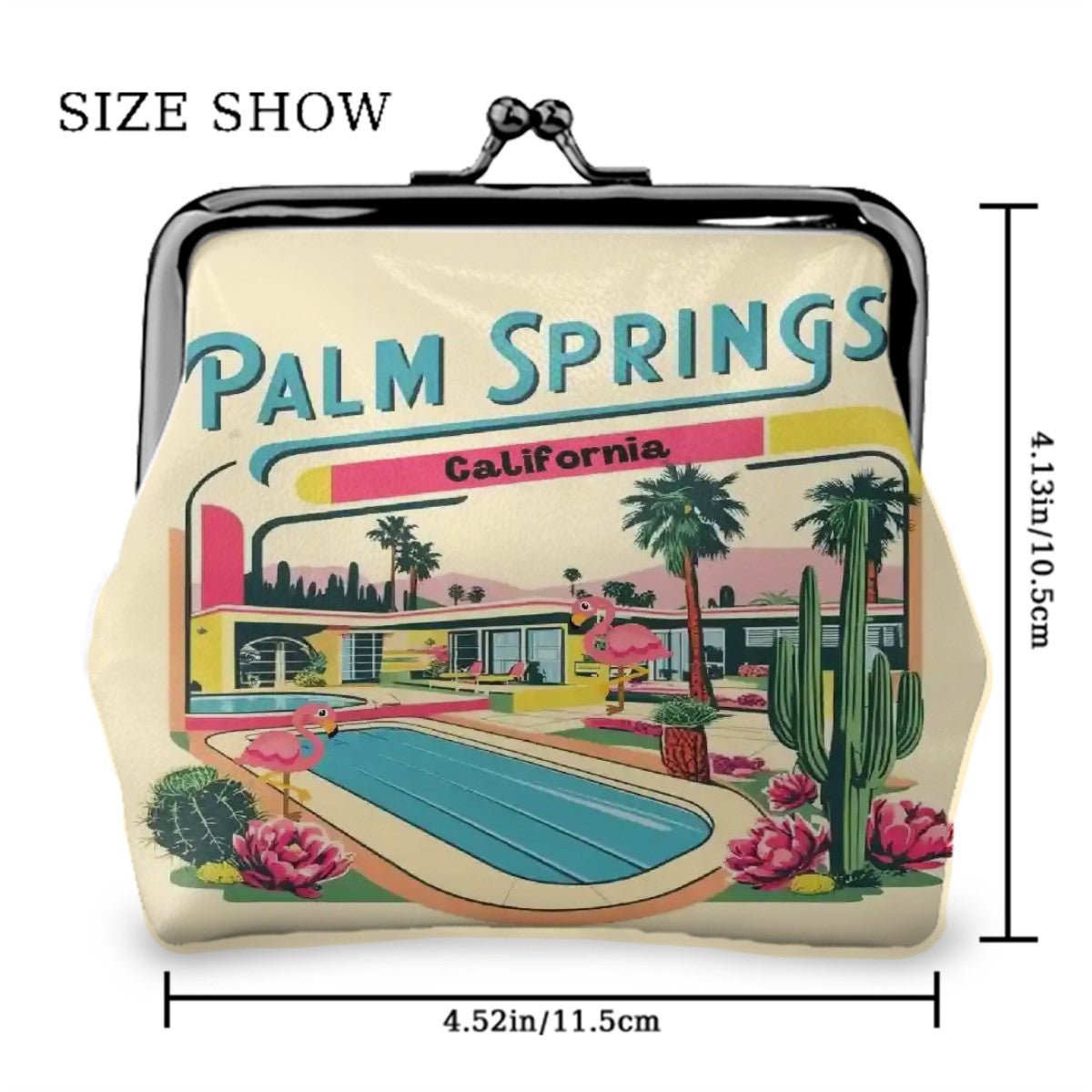Palm Springs California Mid Century Modern Coin Purse – Retro Kitsch Accessory for Vintage Style Lovers - Mid Century Modern Gal