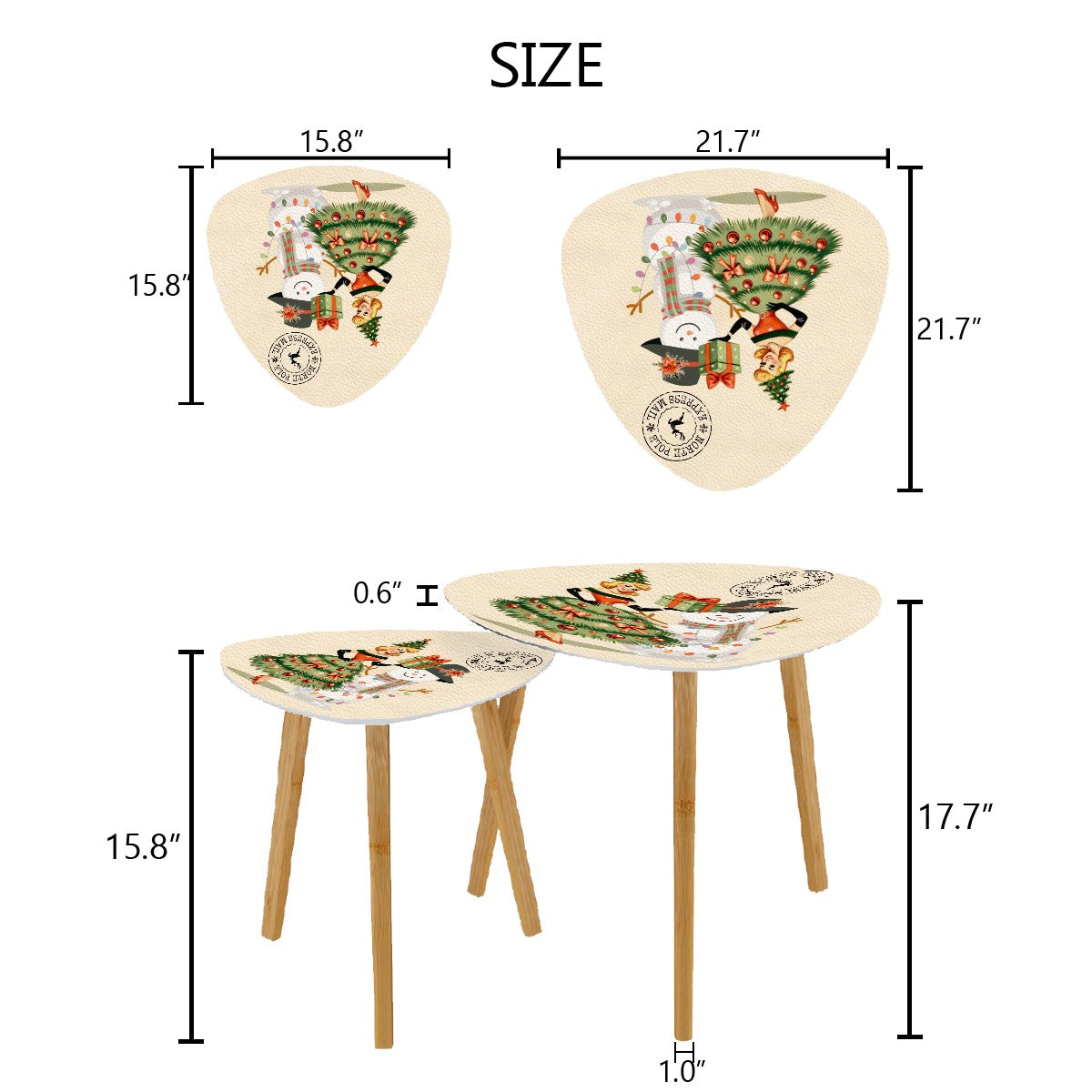 Holiday Nesting Tables, Mid Century Modern Christmas Kitsch - Mid Century Modern Gal