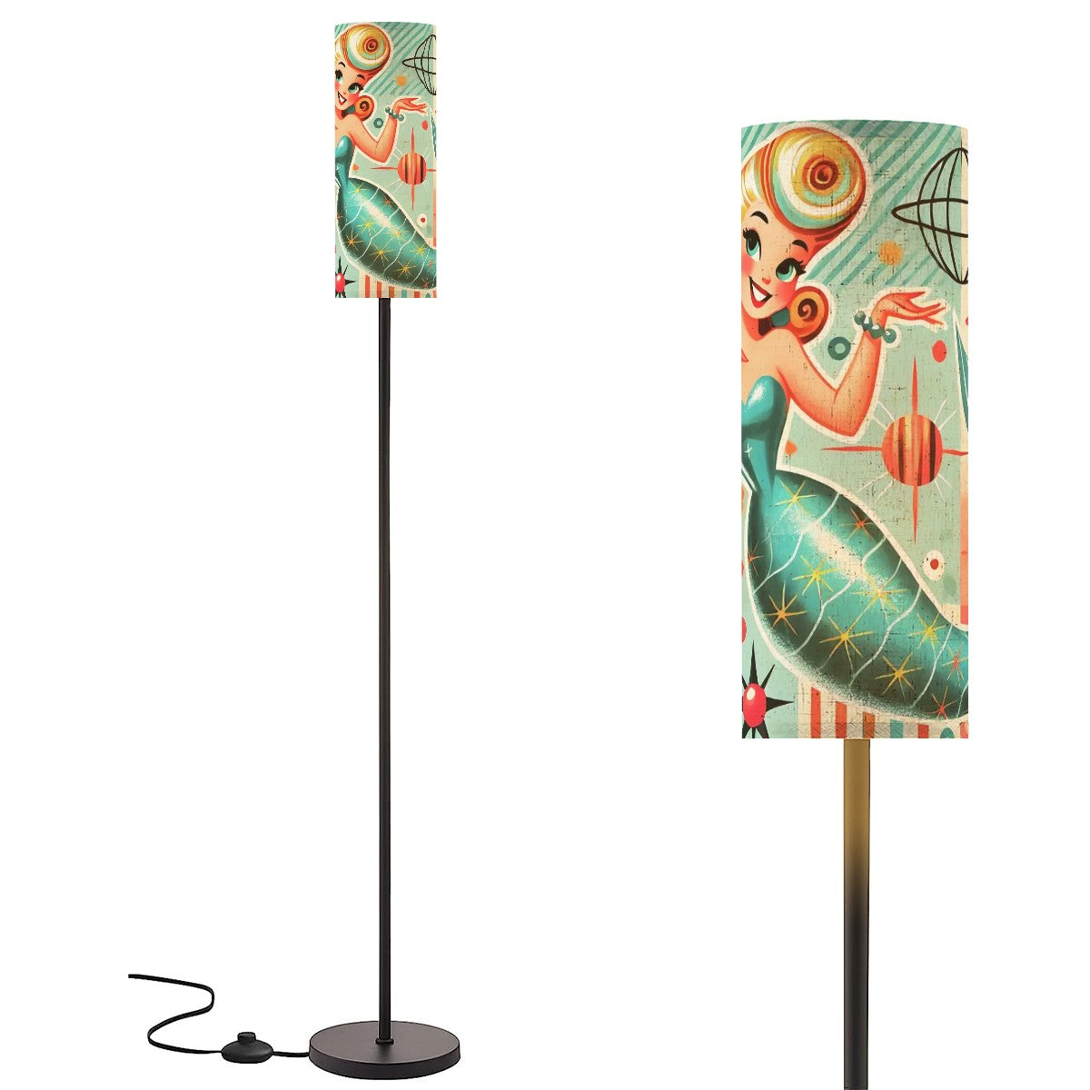 Mermaid Designed Mid Century Modern Kitschy Floor Lamp Modern Standing Lamp - Mid Century Modern Gal