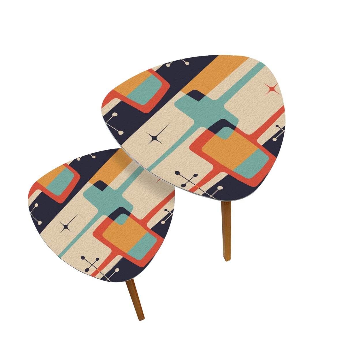 Mid Century Modern Set Of Two Nesting Tables MCM Furniture
