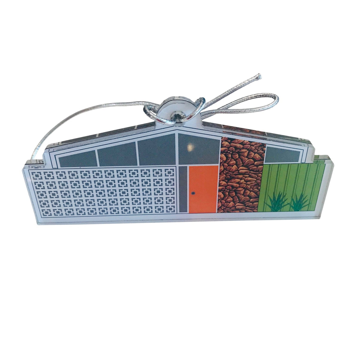 Acrylic Midcentury House Ornament - Twin Palms
