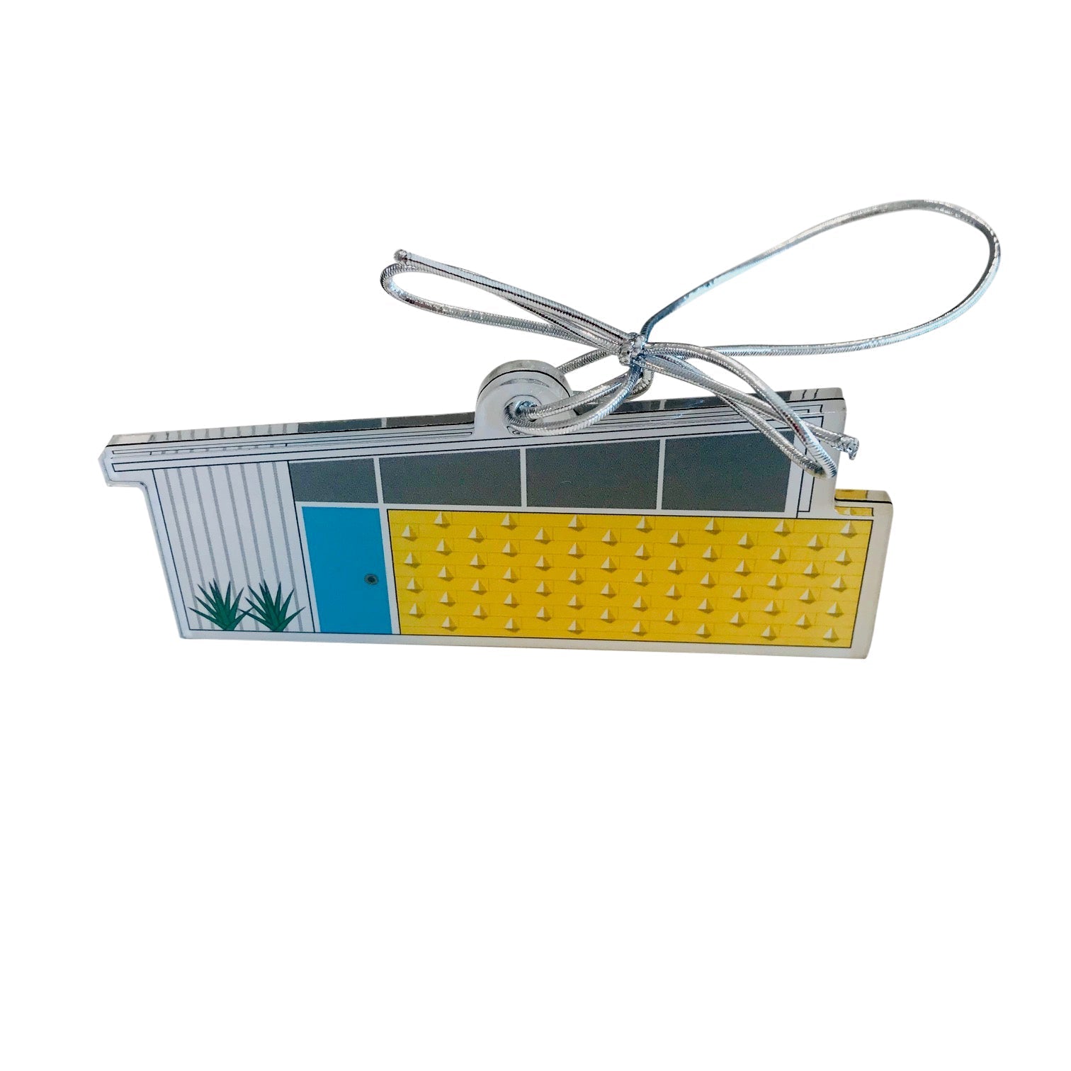 Acrylic Midcentury House Ornament - Wedge Roof