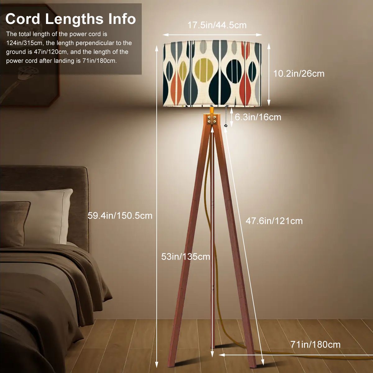 Retro Scandinavian Designed Mid Mod Tripod Floor Lamp - Mid Century Modern Gal