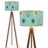 Mid Century Modern Atomic Space Age, Aqua Yellow Starburst Tripod Floor Lamp - Mid Century Modern Gal