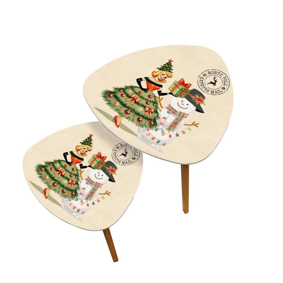 Holiday Nesting Tables, Mid Century Modern Christmas Kitsch - Mid Century Modern Gal