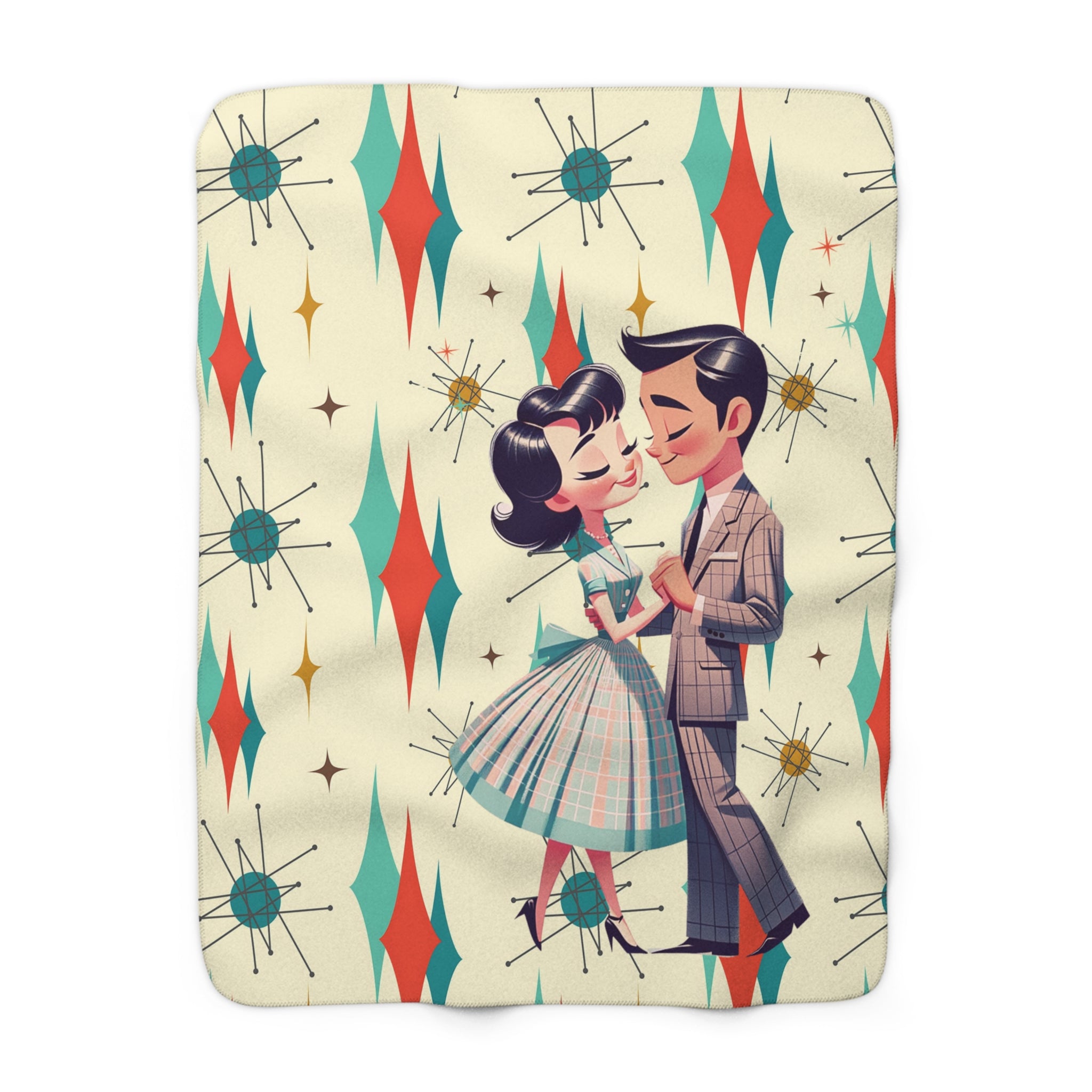 Mid Century 50s Kitschy Christmas Christmas Card Art - Mid Century Modern Gal