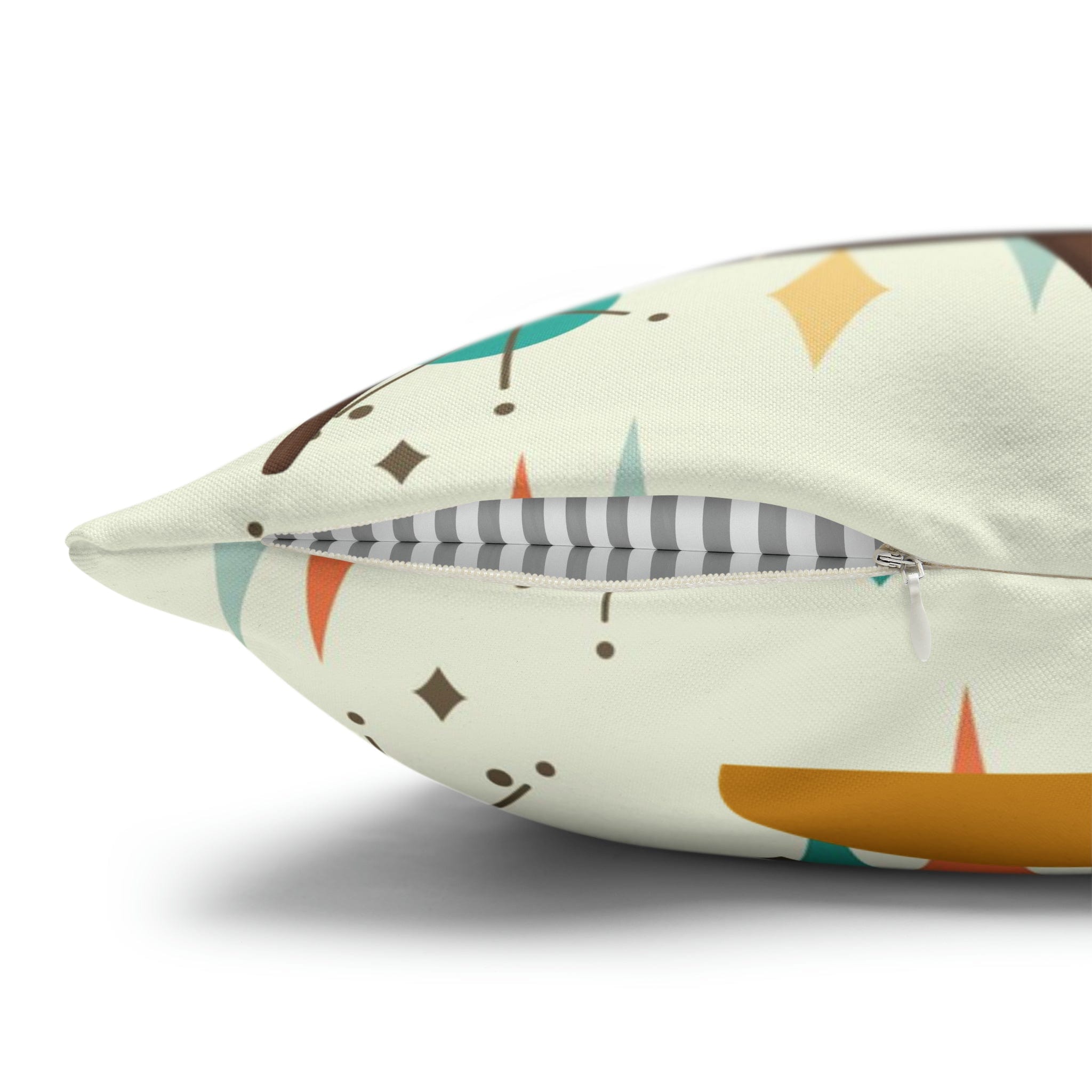 Atomic Cat Pillow, Mid Century Modern Franciscan Diamond, Starburst Patter, Retro Groovy PILLOW Cover Only Home Decor