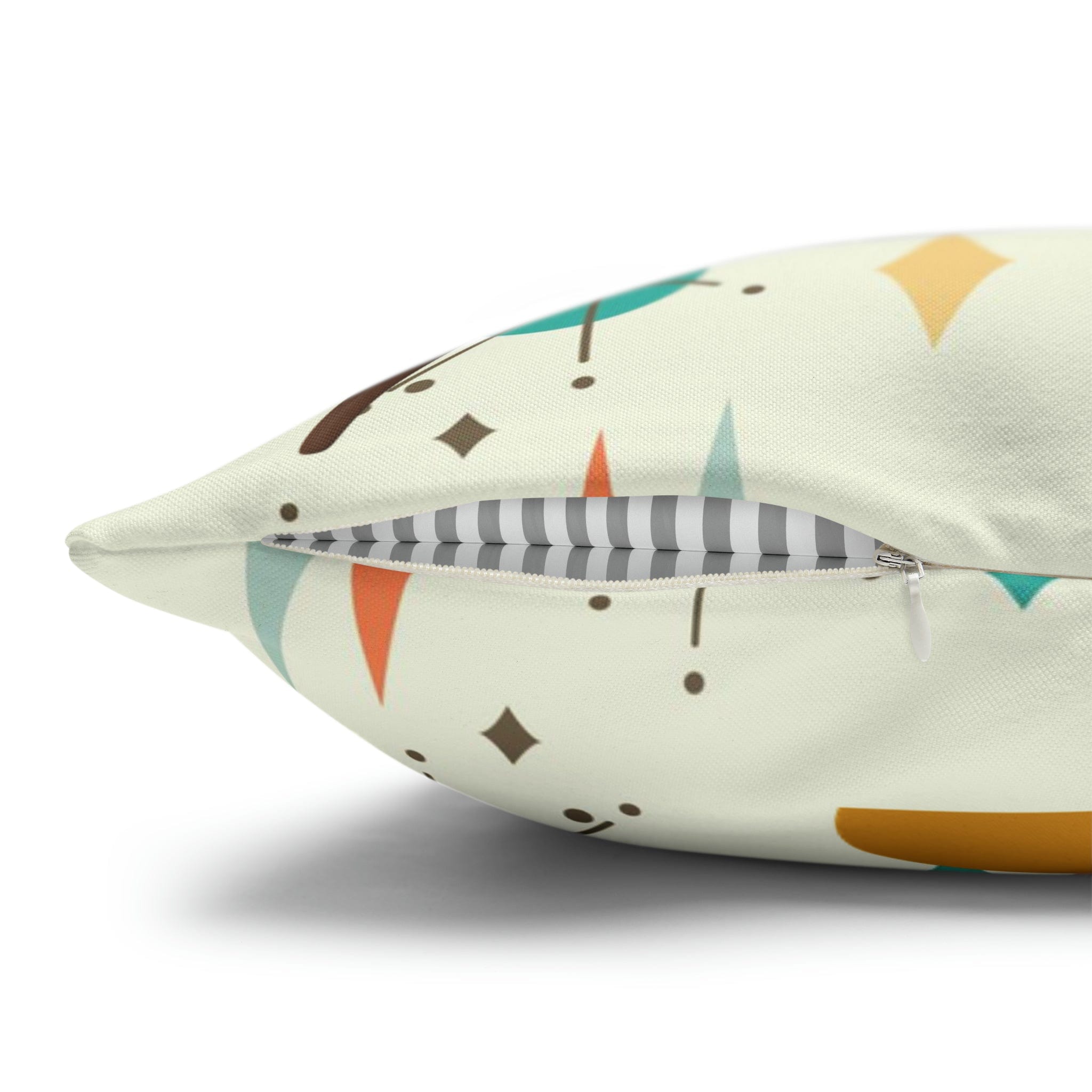 Atomic Cat Pillow, Mid Century Modern Franciscan Diamond, Starburst Patter, Retro Groovy PILLOW Cover Only Home Decor