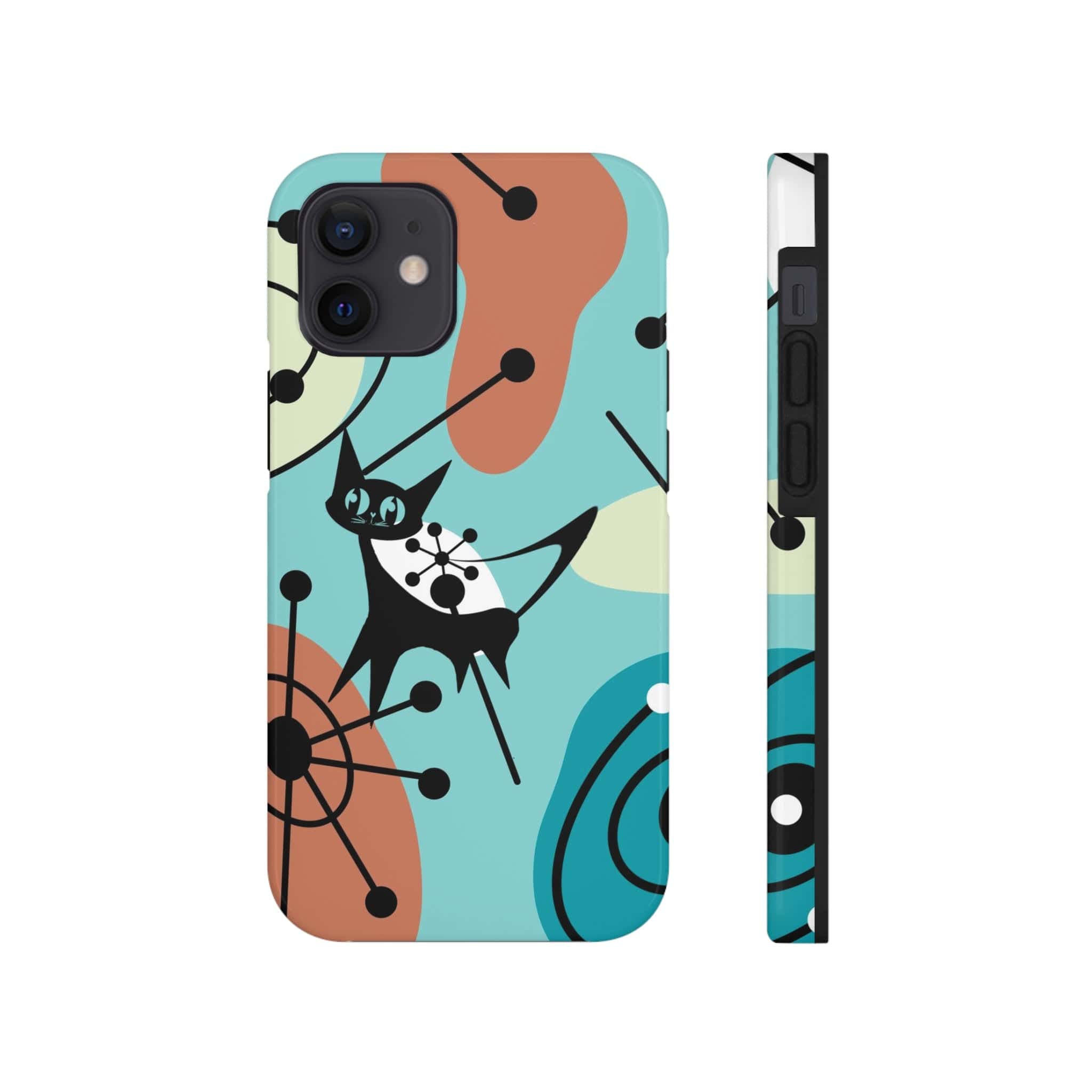 Atomic Kittie, Mid Century Modern Geometric Amoeba Retro Smart PhoneTough Phone Cases Phone Case