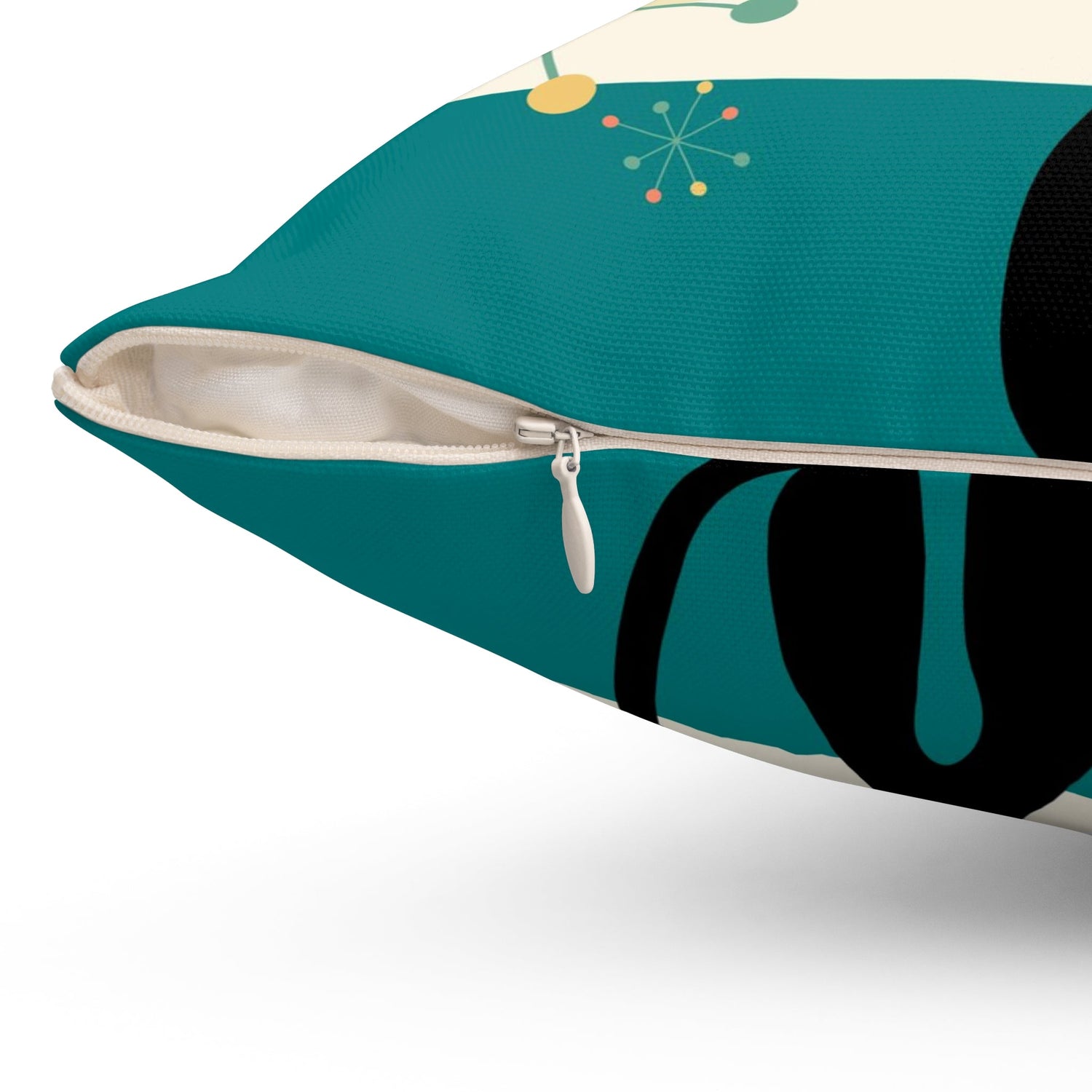 Atomic Kitties, Kitschy Mid Century Modern Funky Fun Pillow And Insert Home Decor