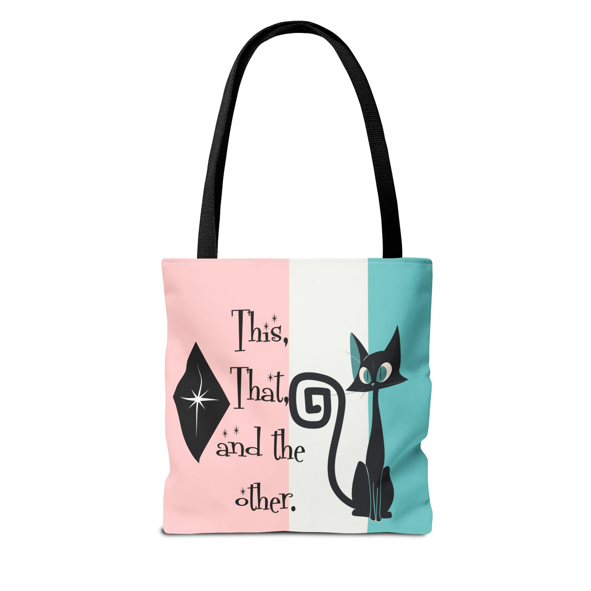 Atomic Kitty Cat, Shopping Tote Bag, Teacher, Cat Mom, Random Stuff Cute Kitschy Tote Bags