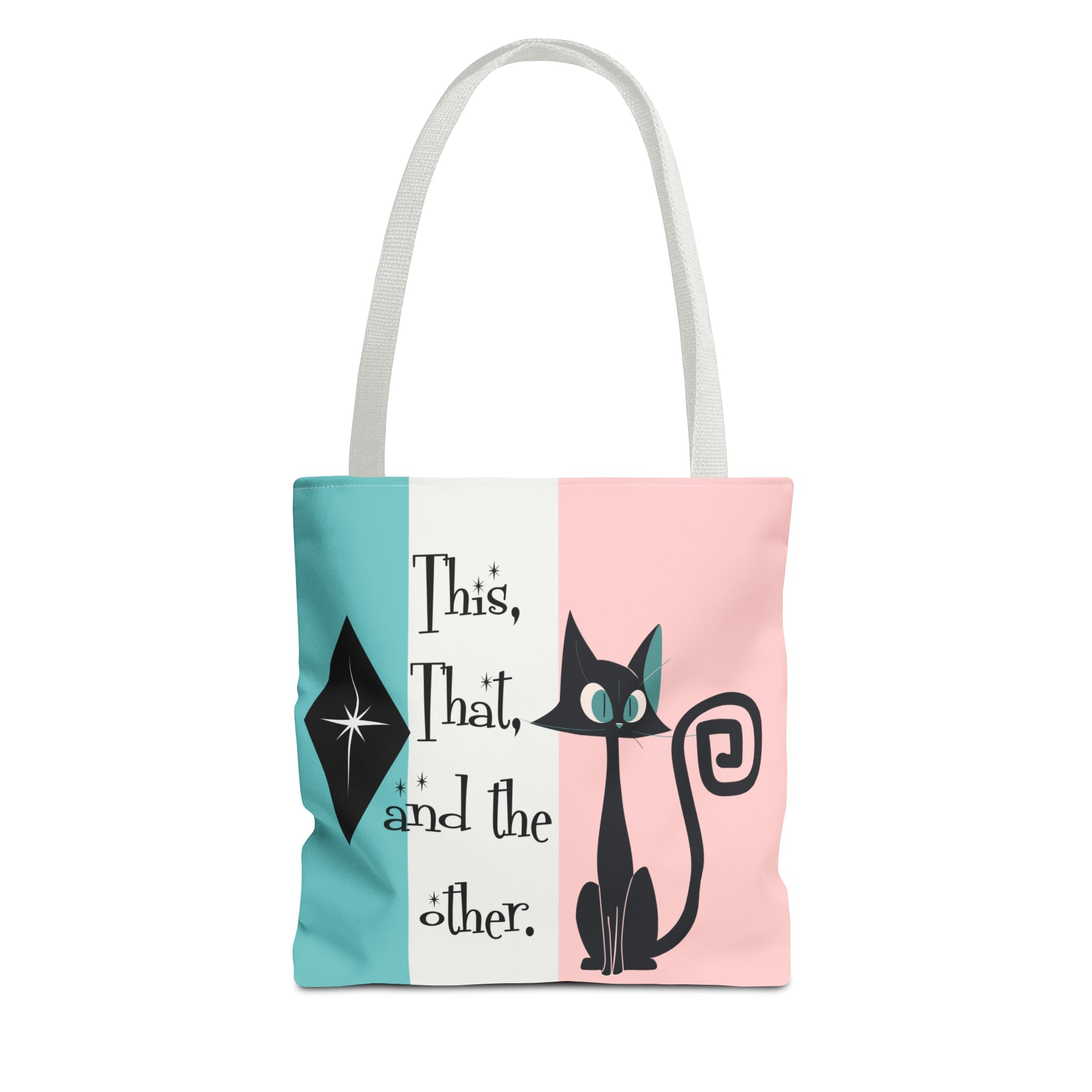 Atomic Kitty Cat, Shopping Tote Bag, Teacher, Cat Mom, Random Stuff Cute Kitschy Tote Bags