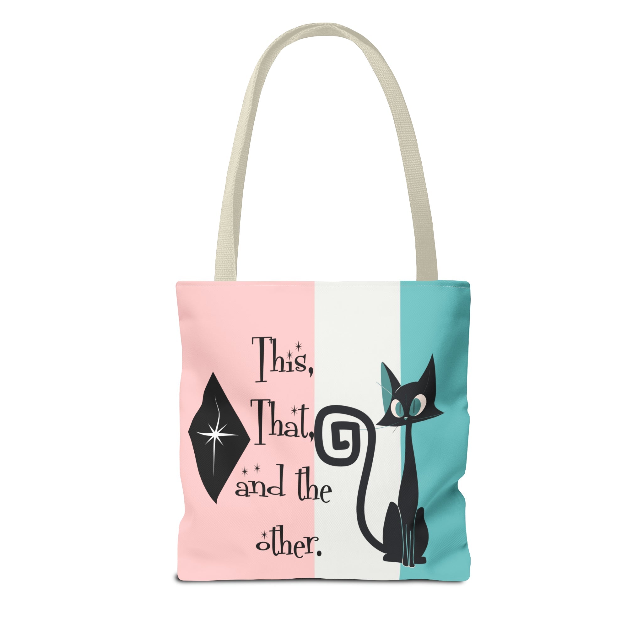 Atomic Kitty Cat, Shopping Tote Bag, Teacher, Cat Mom, Random Stuff Cute Kitschy Tote Bags
