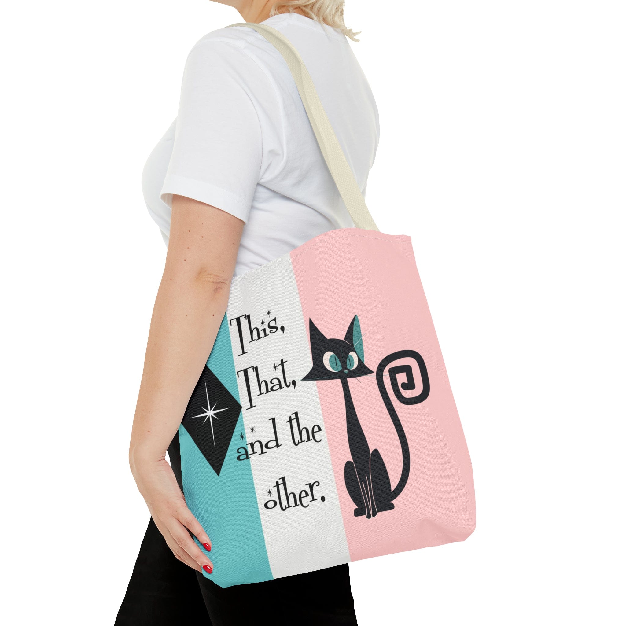 Atomic Kitty Cat, Shopping Tote Bag, Teacher, Cat Mom, Random Stuff Cute Kitschy Tote Bags