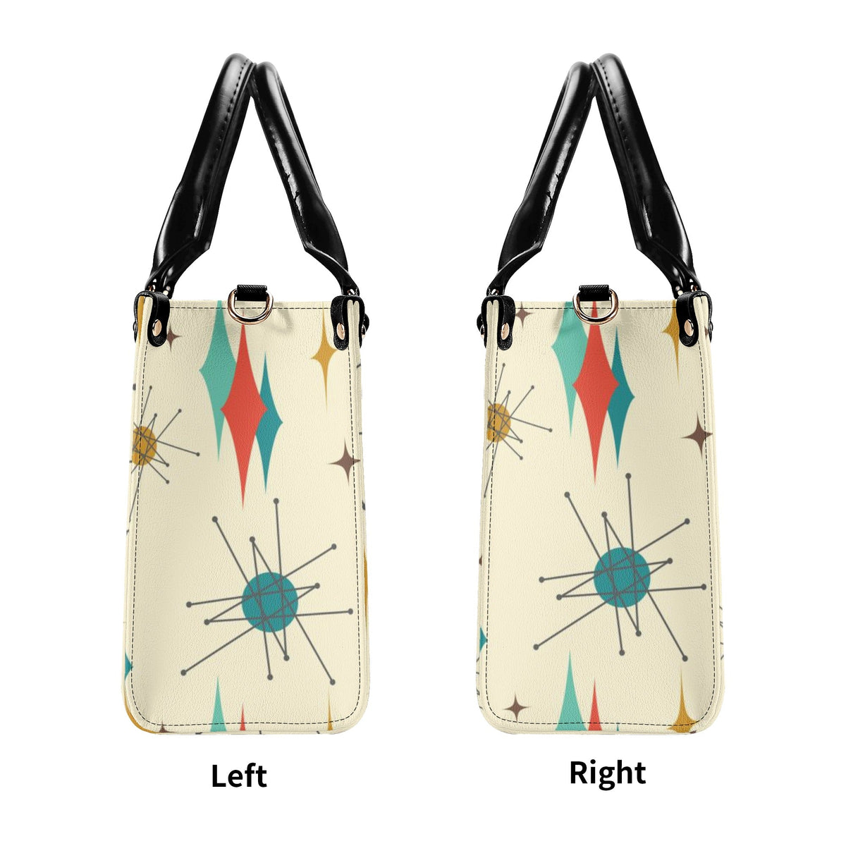 Atomic Kitty, Mid Century Modern Style Classic Cool Leather Handbag