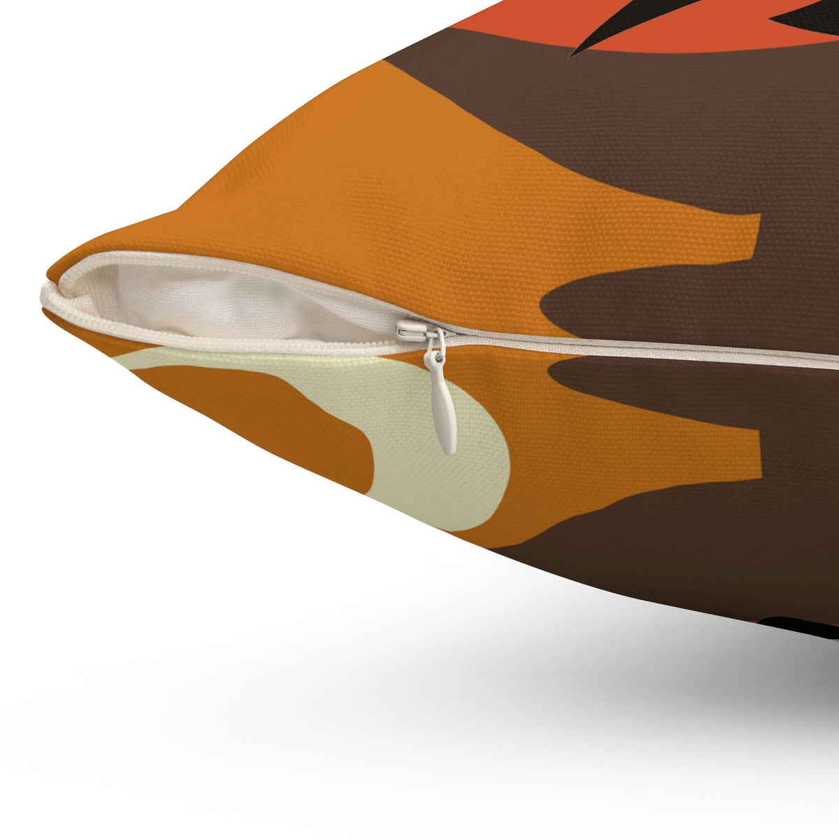Atomic Space Cat, Mid Century Modern Carmel Brown, Retro Starburst Square Pillow Home Decor