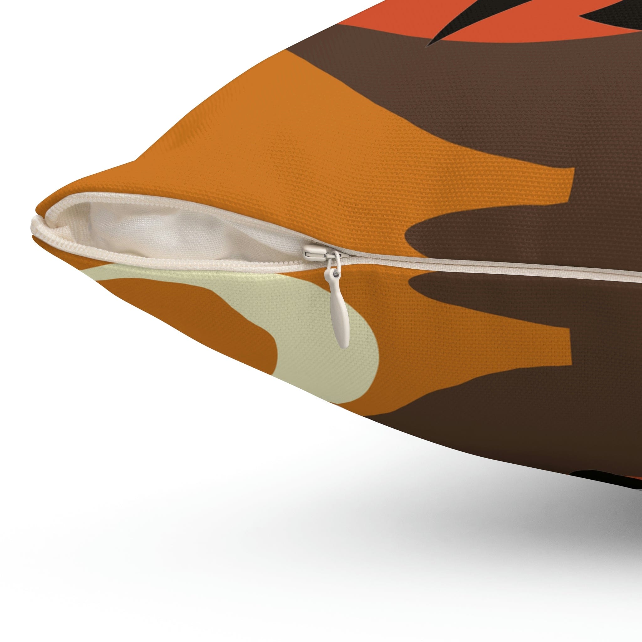 Atomic Space Cat, Mid Century Modern Carmel Brown, Retro Starburst Square Pillow Home Decor