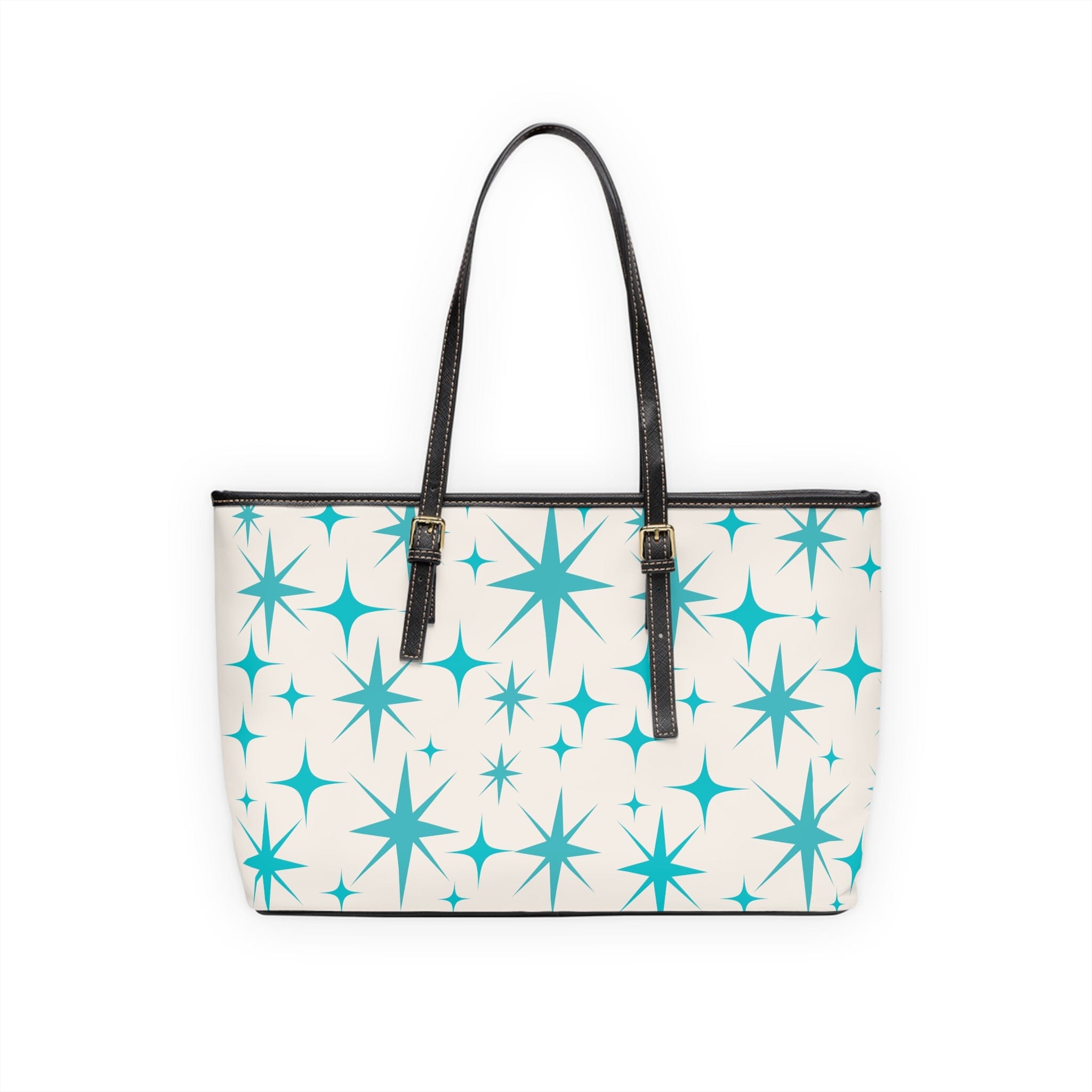 Atomic Starbust, Mid Mod Retro Creamy Vanilla, Aqua Blue Shoulder Bag Bags