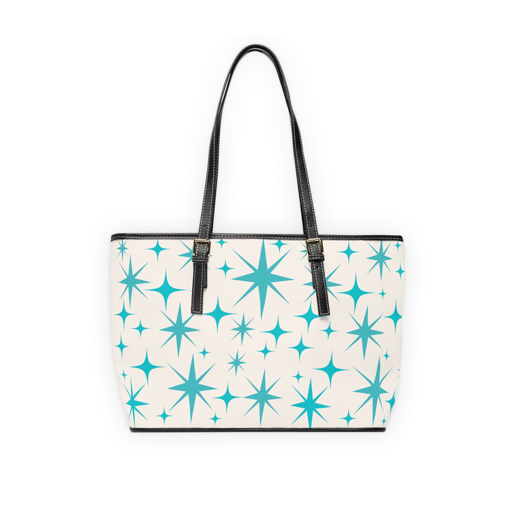 Atomic Starbust, Mid Mod Retro Creamy Vanilla, Aqua Blue Shoulder Bag Bags