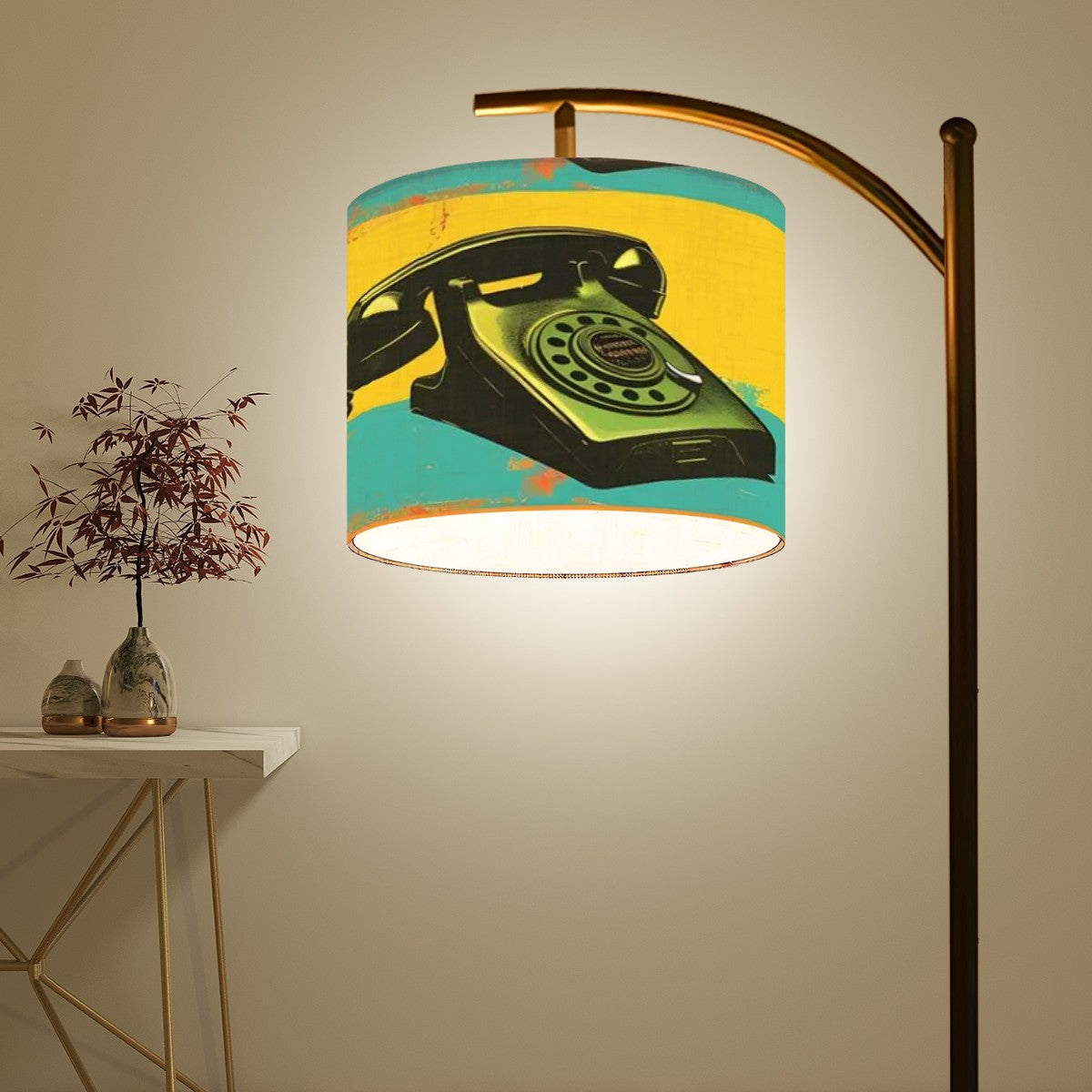 Mod 60s Retro Telephone Lamp Shade ONLY - Mid Century Modern Gal