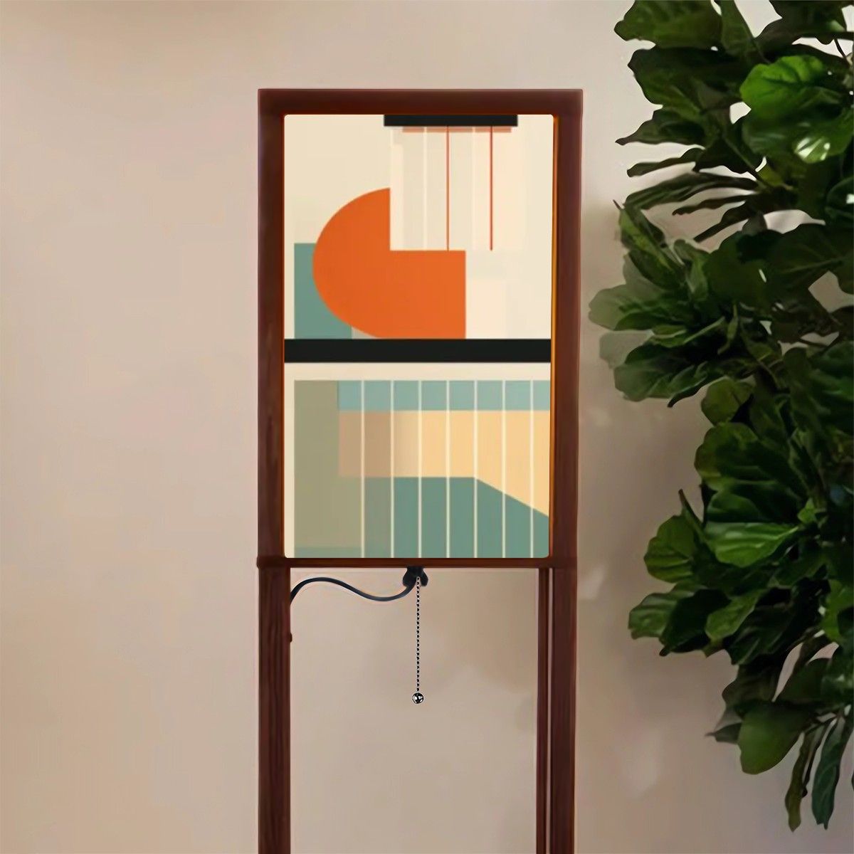 Mid Century Modern Bauhaus Mod Floor Geometric Designed Lamp with Shelves - Mid Century Modern Gal