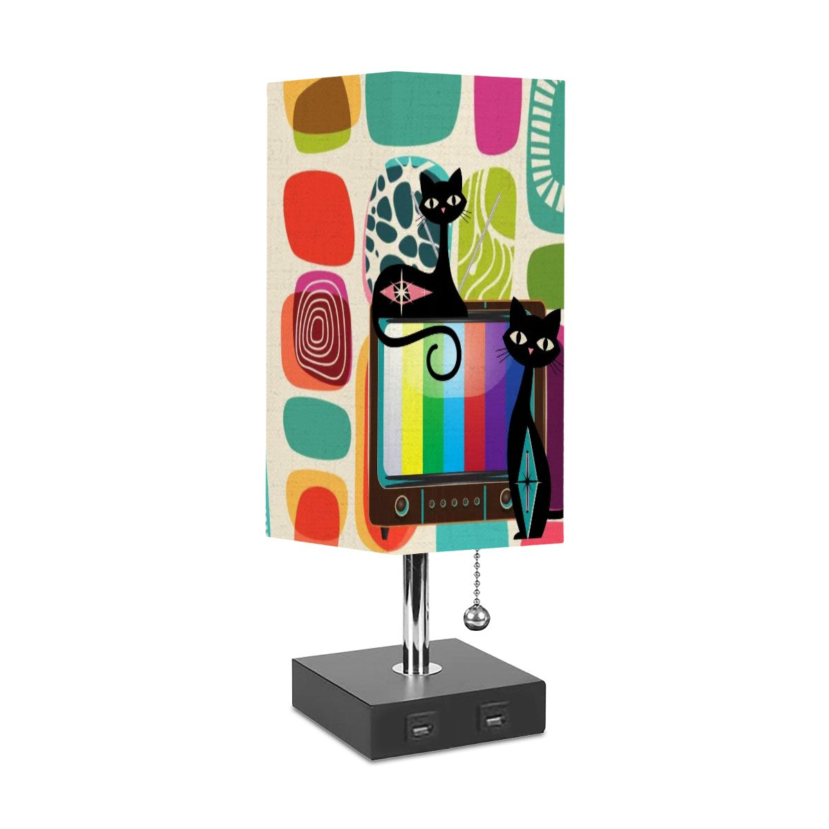 Atomic Cat Mid Century Modern Amoeba Designed Night Table, Office Lamp - Mid Century Modern Gal