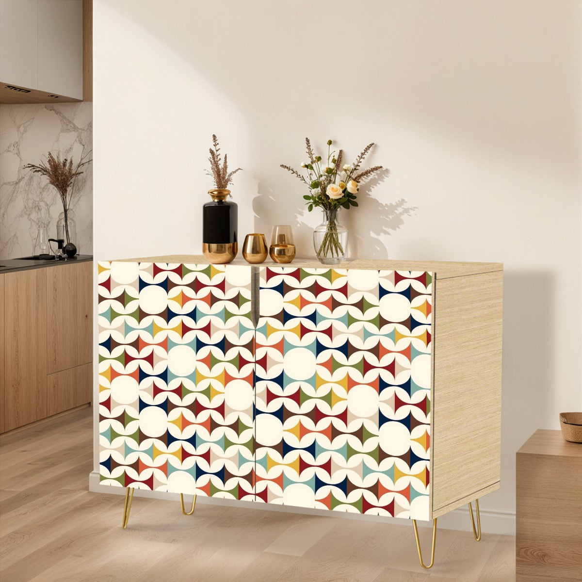 Scandinavian Designed Mid Century Modern Wooden Storage Cabinet - Mid Century Modern Gal